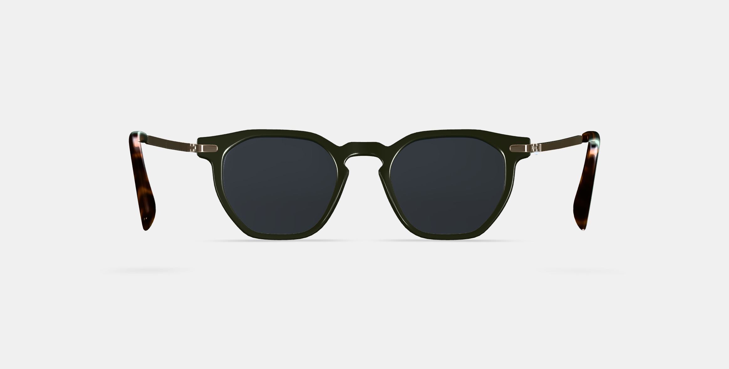 Rustin Sunglasses in Olive with Riesling 3D model_15