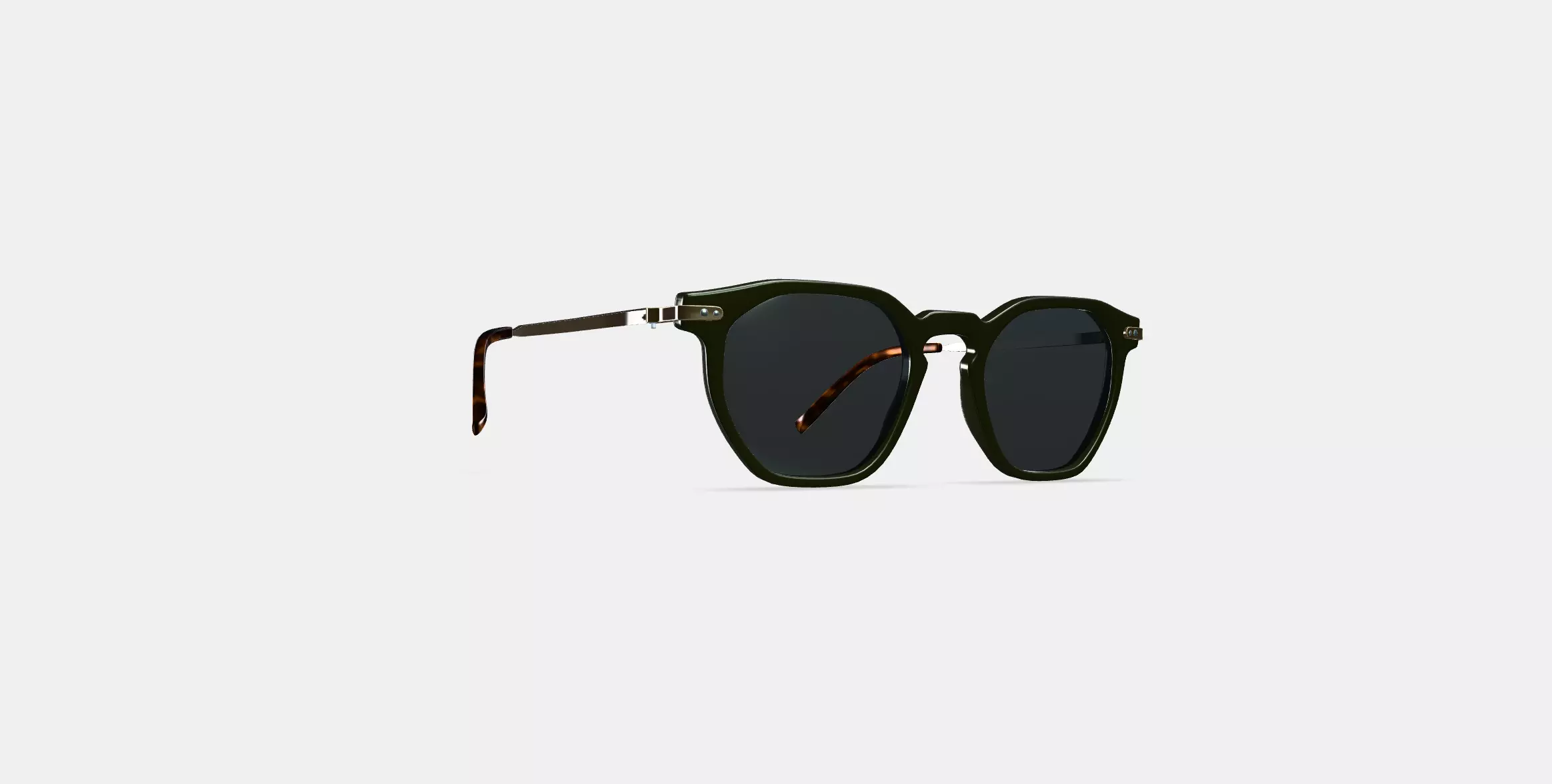 Rustin Sunglasses in Olive with Riesling 3D model_0