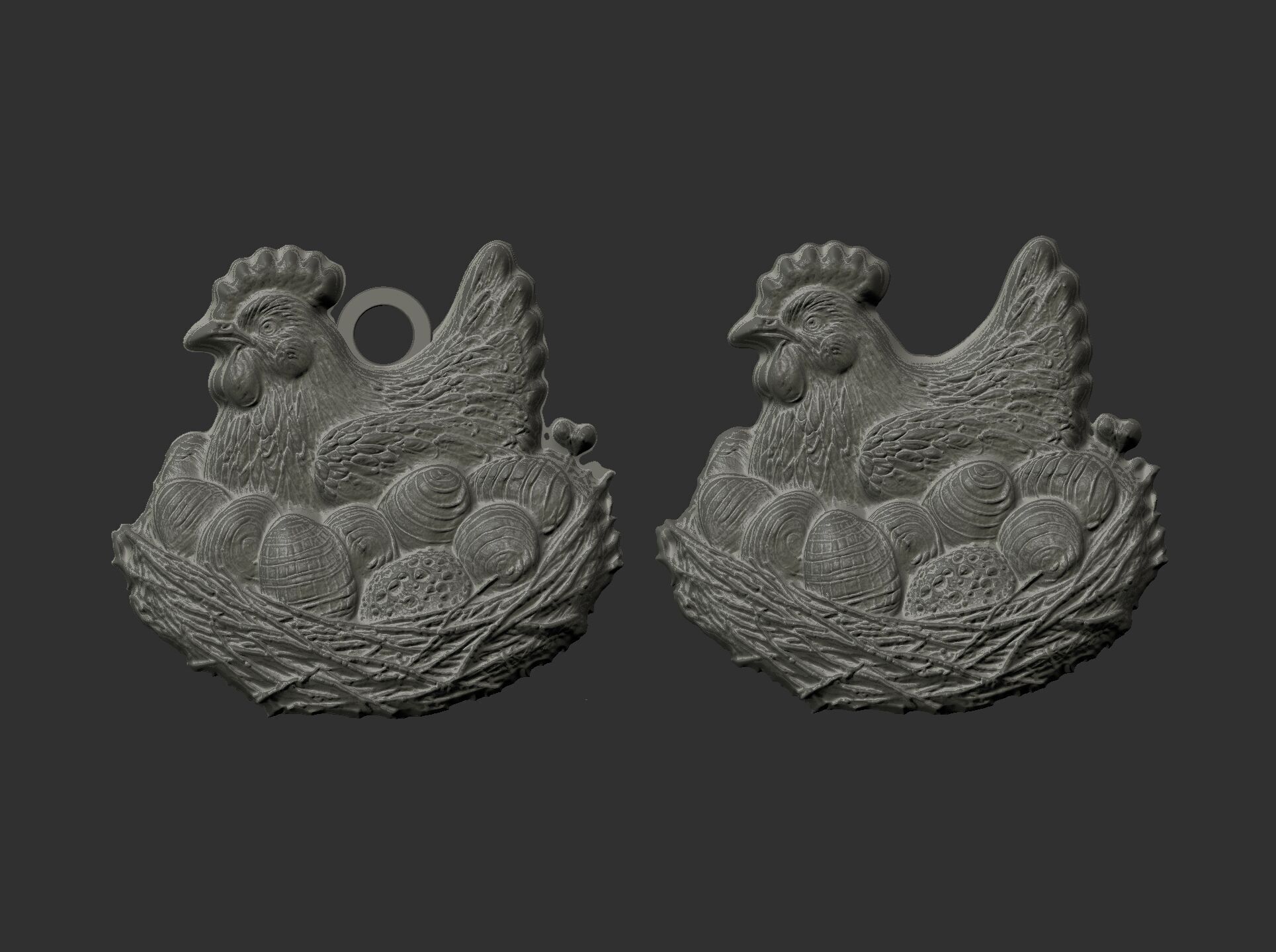 chicken with full eggs  3D print model_9