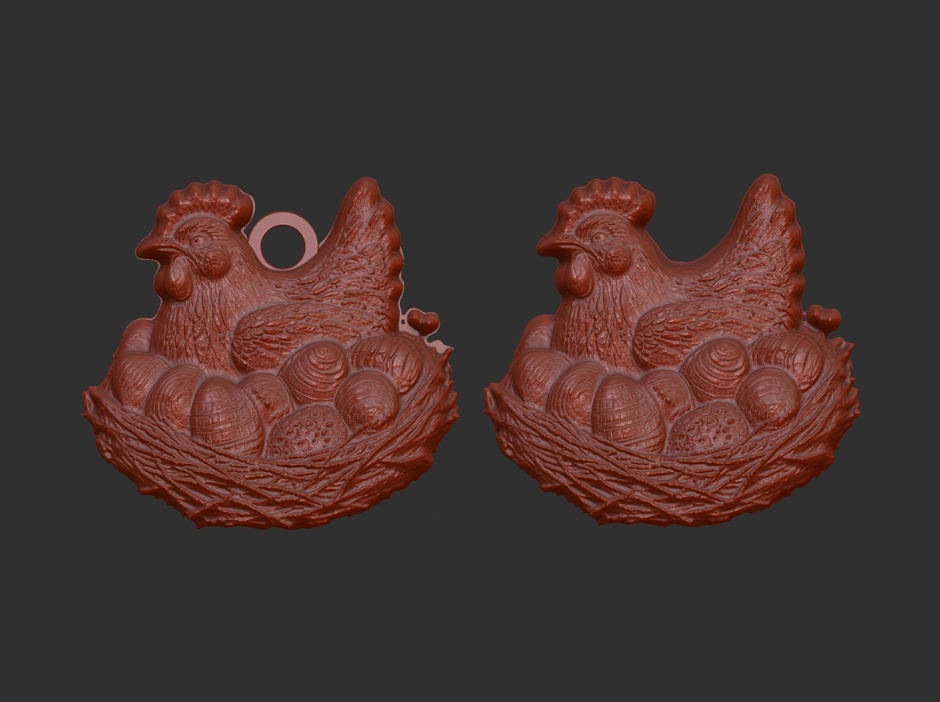 chicken with full eggs  3D print model_8