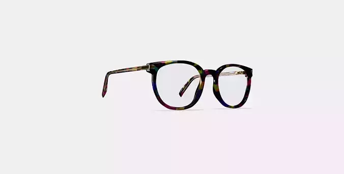 Gillian Eyeglasses in Confetti Tortoise with Polished Gold