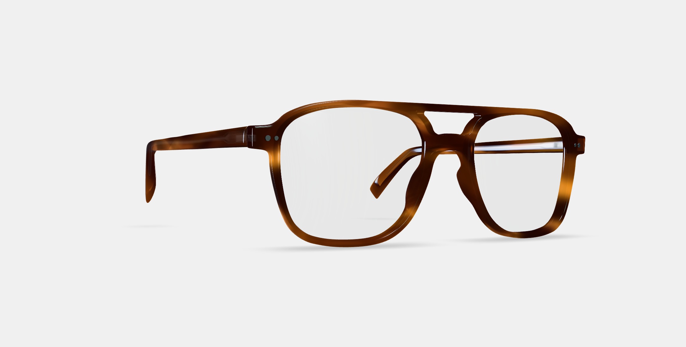 Brimmer Eyeglasses in Black Walnut 3D model_9