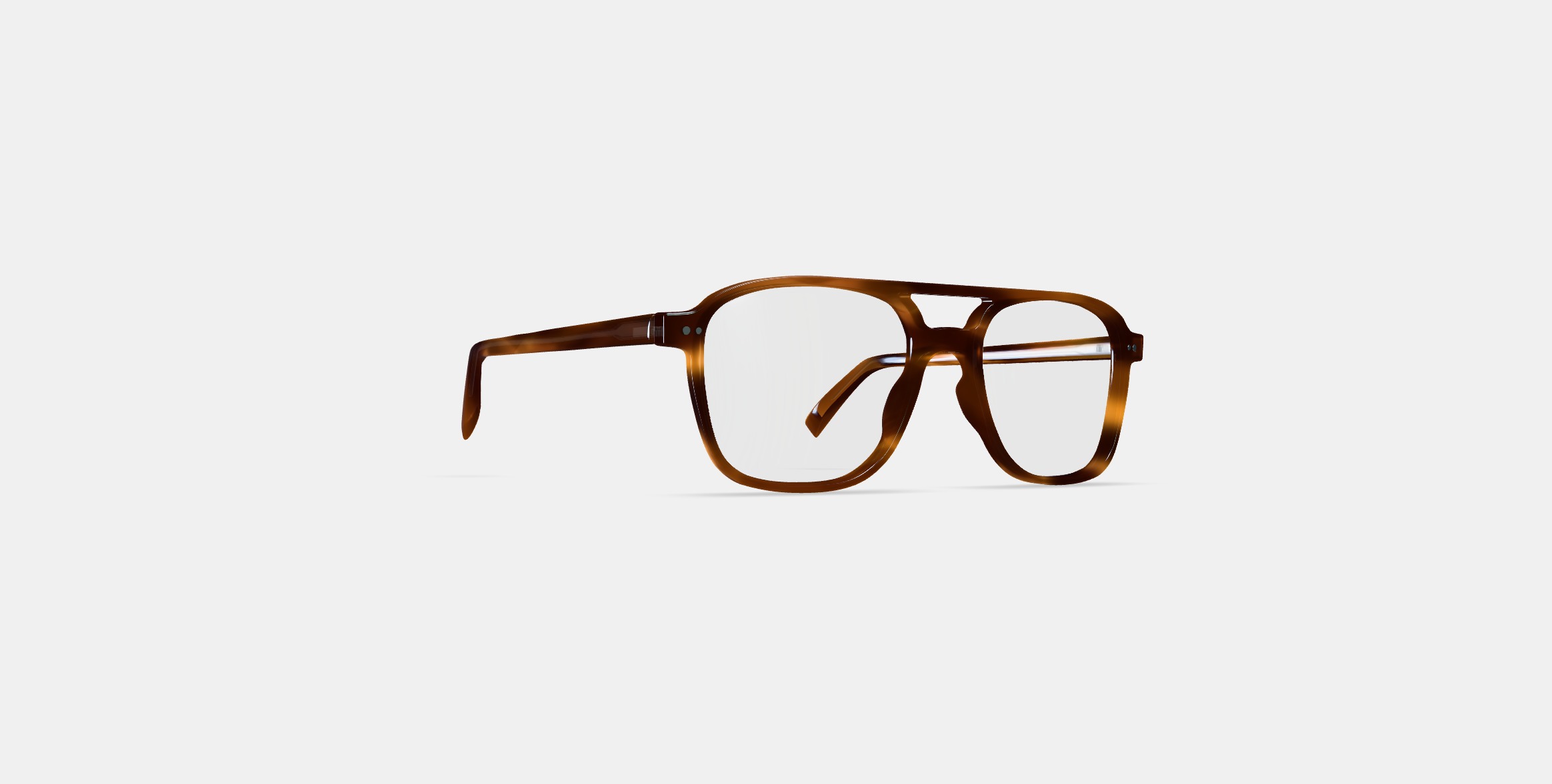 Brimmer Eyeglasses in Black Walnut 3D model_3