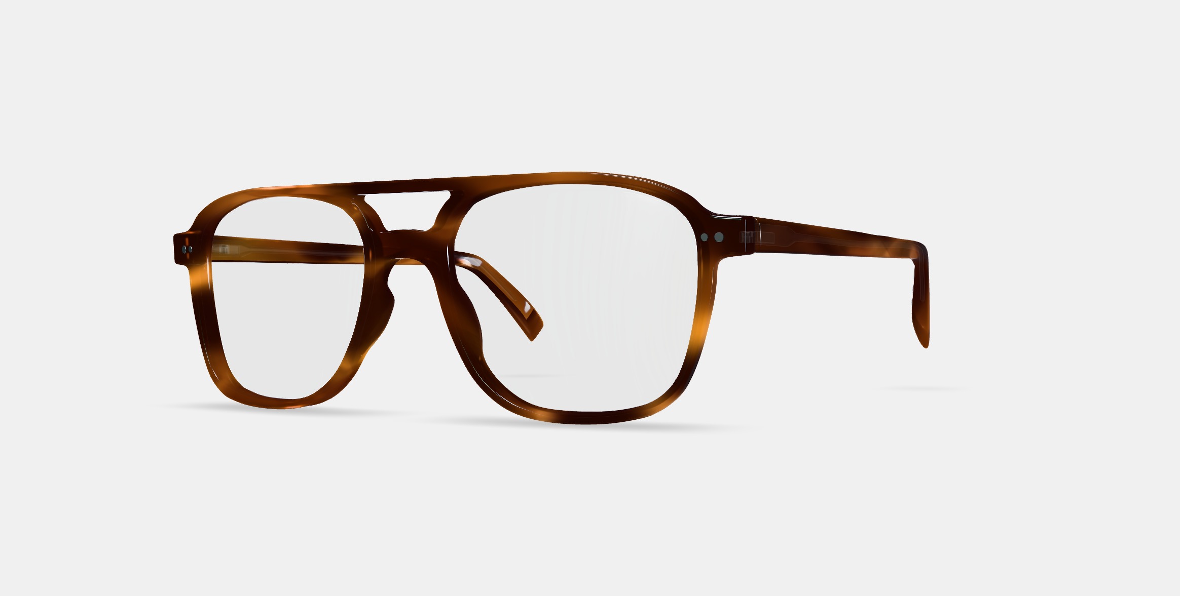Brimmer Eyeglasses in Black Walnut 3D model_13