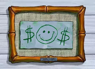 Mr Krabs First Dollar 3D print model