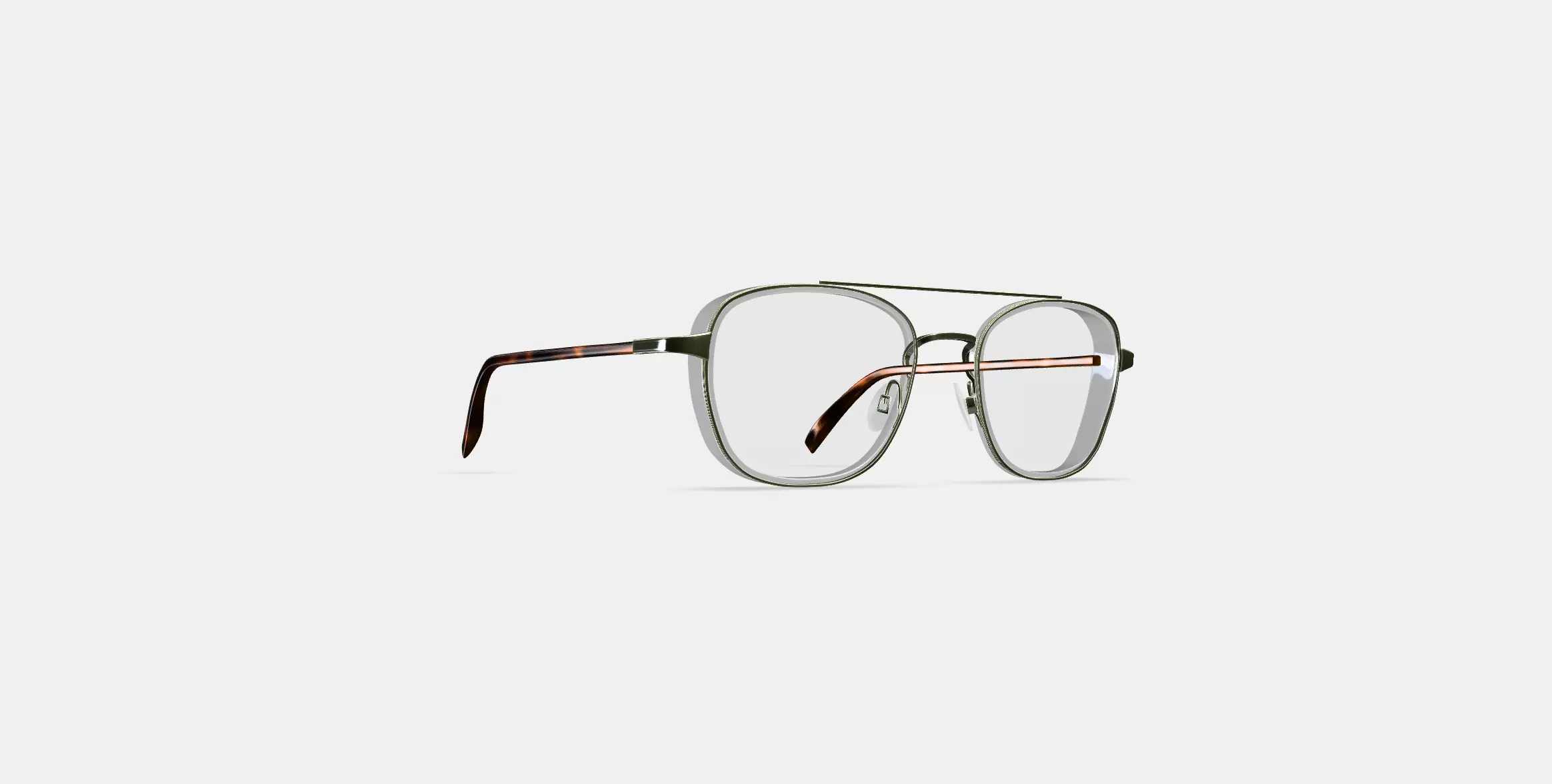Earle Eyeglasses in Crystal with Riesling 3D model_0