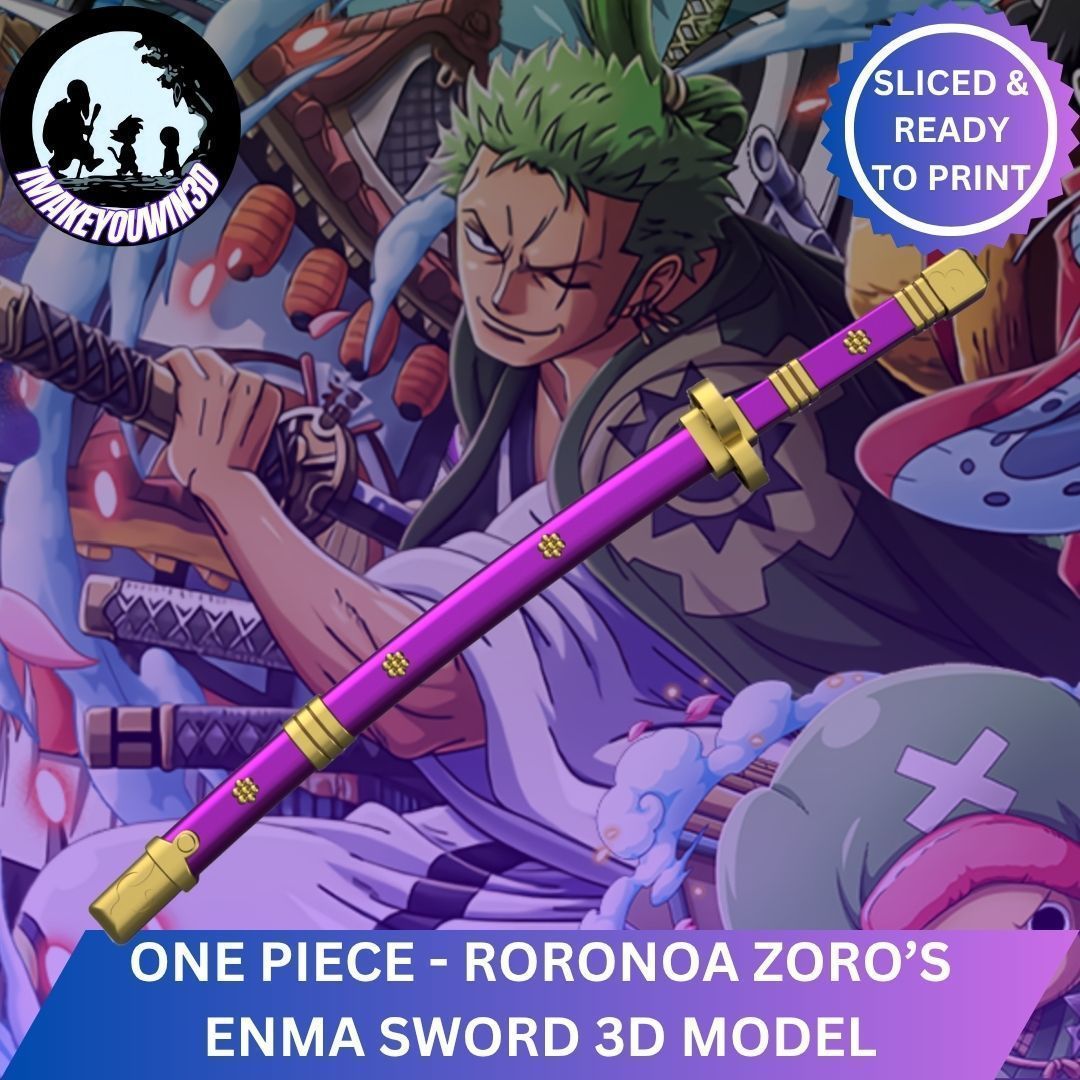 One piece - Zoros Enma katana 3D print model_2
