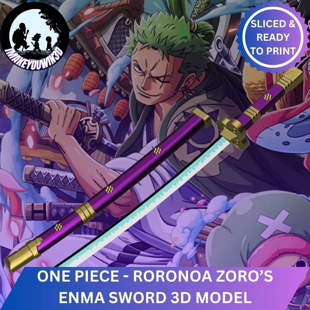 One piece - Zoros Enma katana 3D print model_0