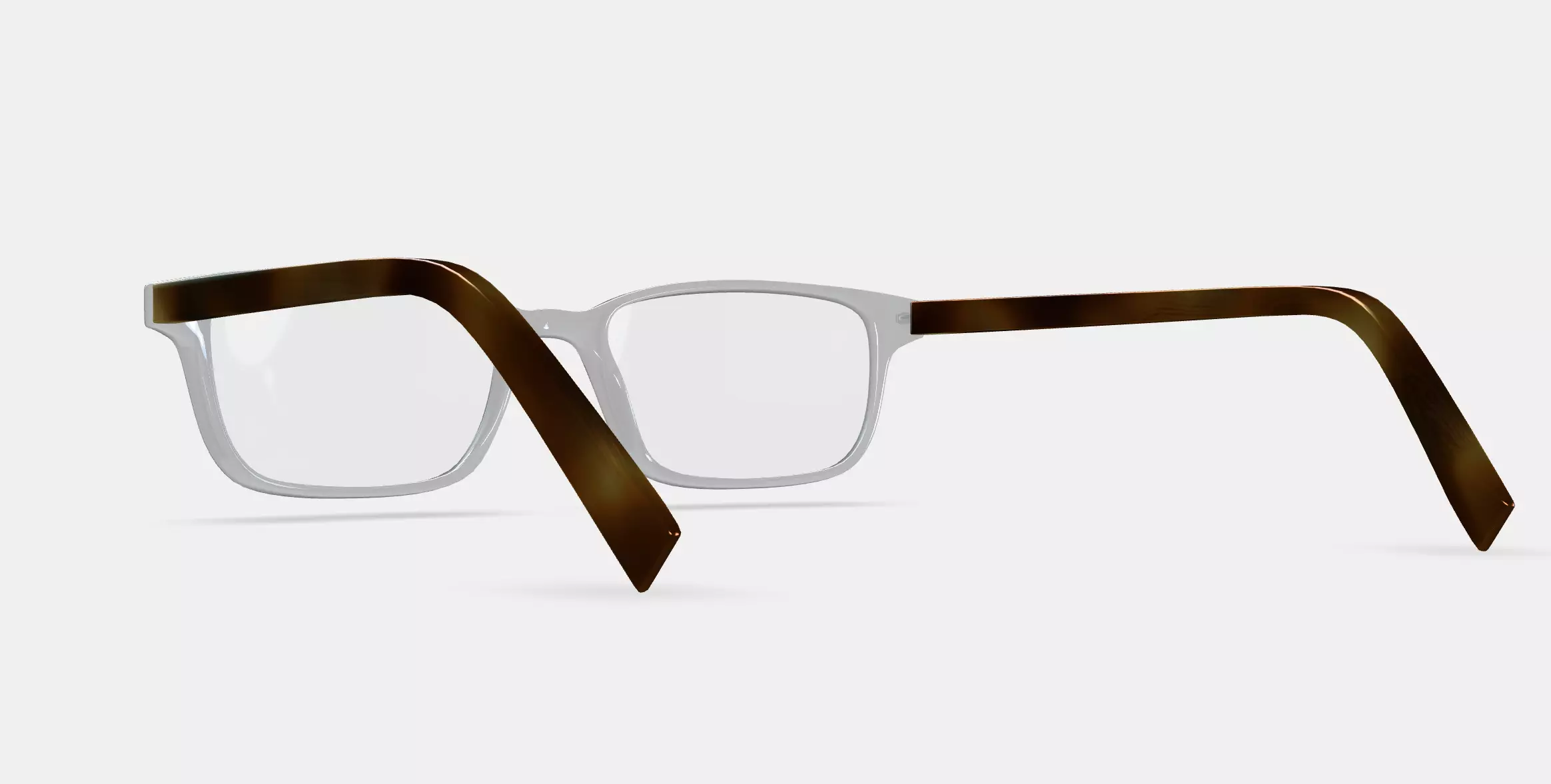 Wilkie Eyeglasses in Crystal with English Oak 3D model
