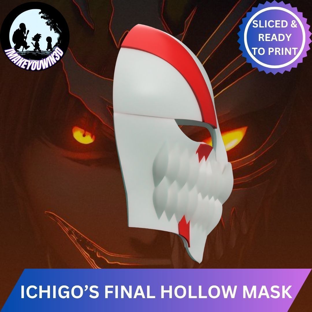 Bleach - Ichigos Hollow Mask 3D print model_2