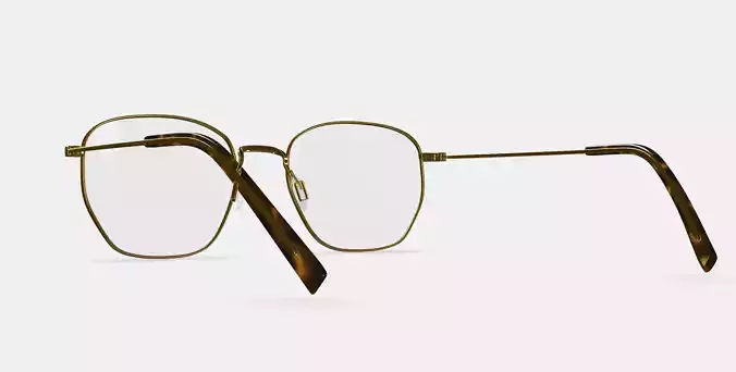 Hale Eyeglasses in Polished Gold