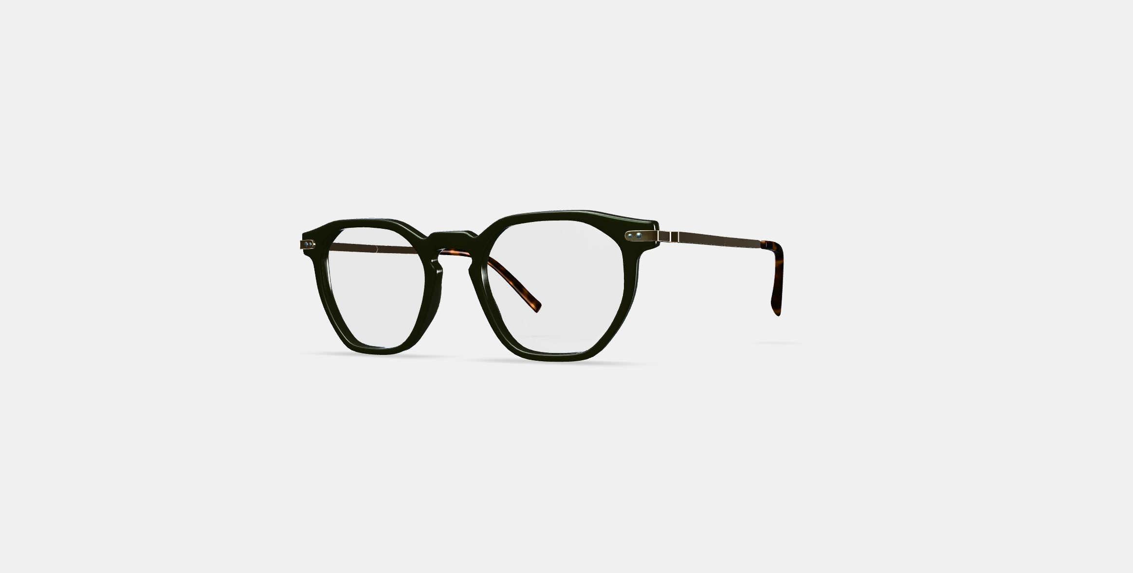 Rustin Eyeglasses in Olive with Riesling 3D model_11