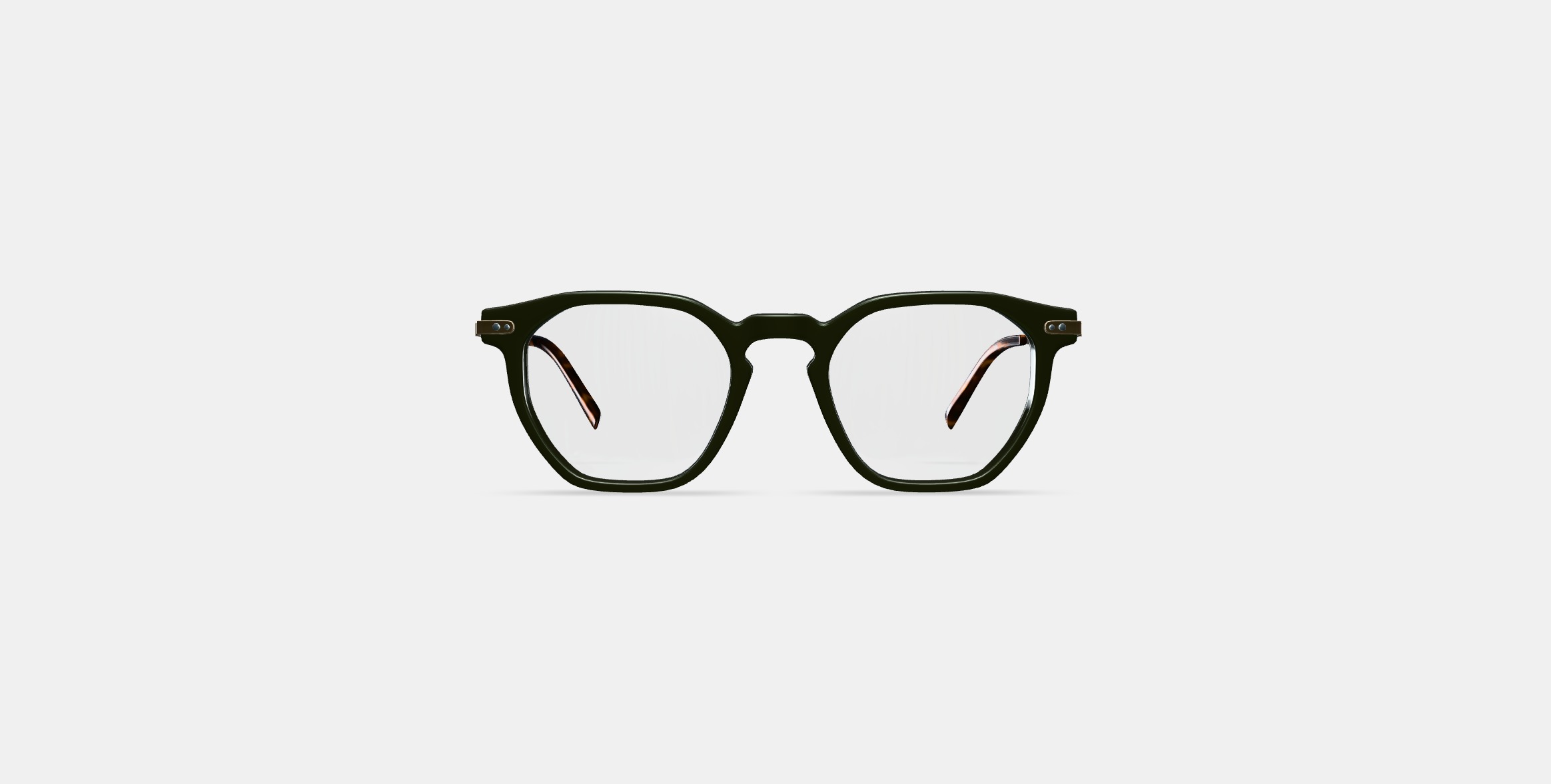 Rustin Eyeglasses in Olive with Riesling 3D model_10