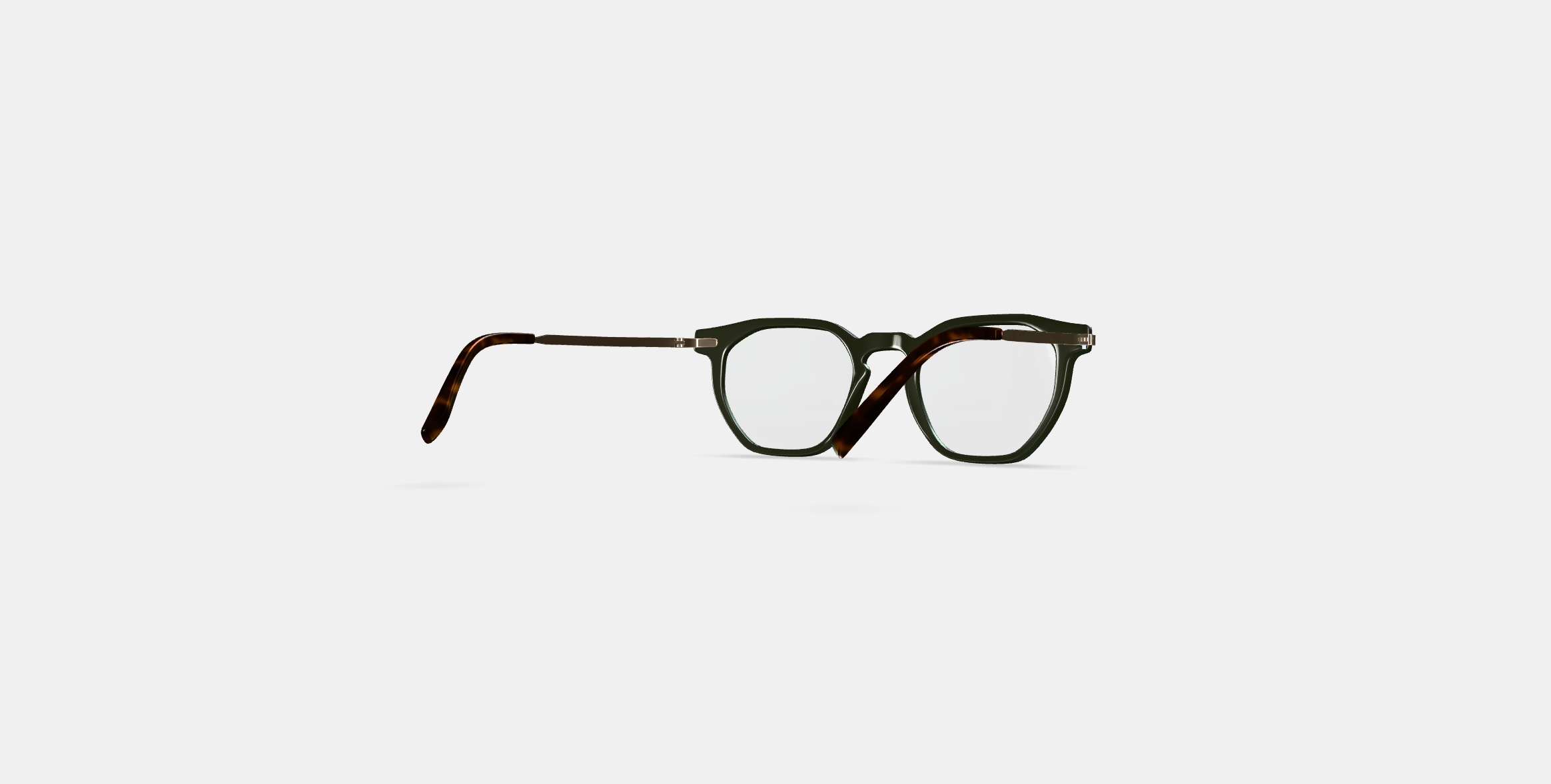 Rustin Eyeglasses in Olive with Riesling 3D model_5