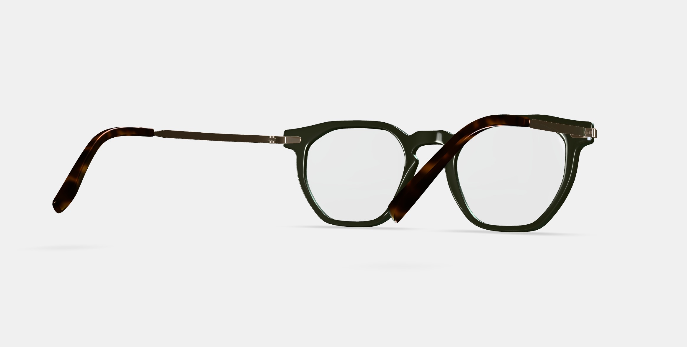 Rustin Eyeglasses in Olive with Riesling 3D model_6