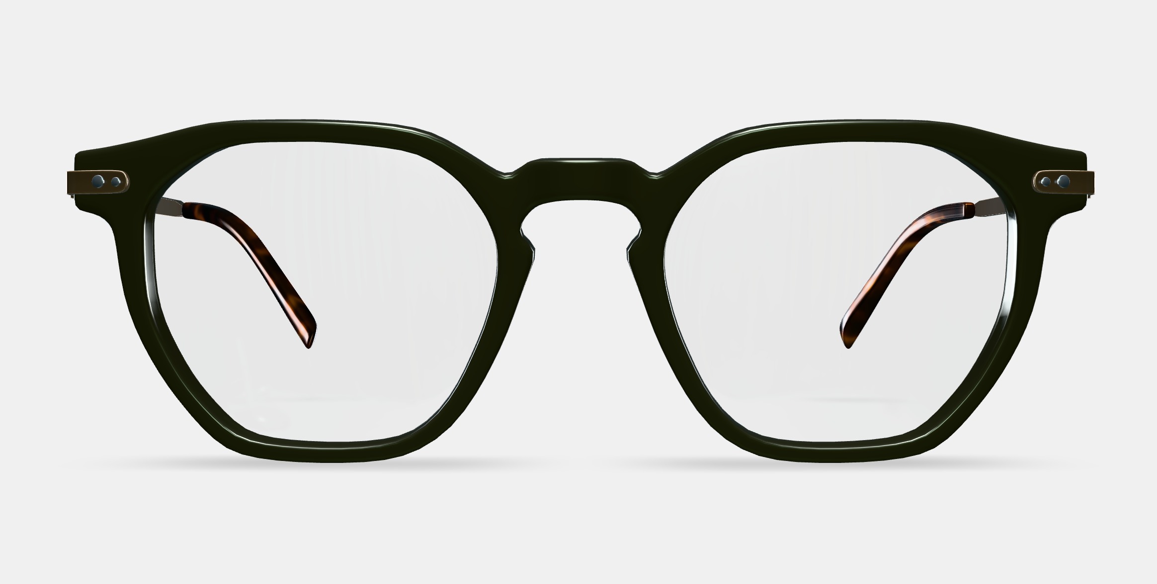 Rustin Eyeglasses in Olive with Riesling 3D model_12