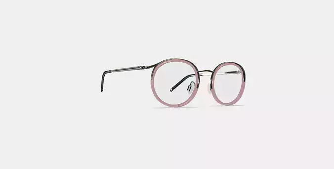 Bergen Eyeglasses in Rose Water with Riesling 3D model