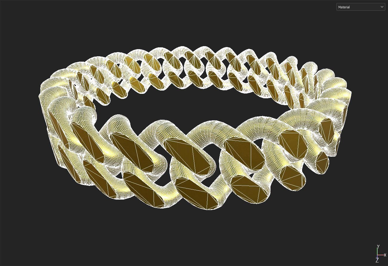 chain bracelet 3D model_8