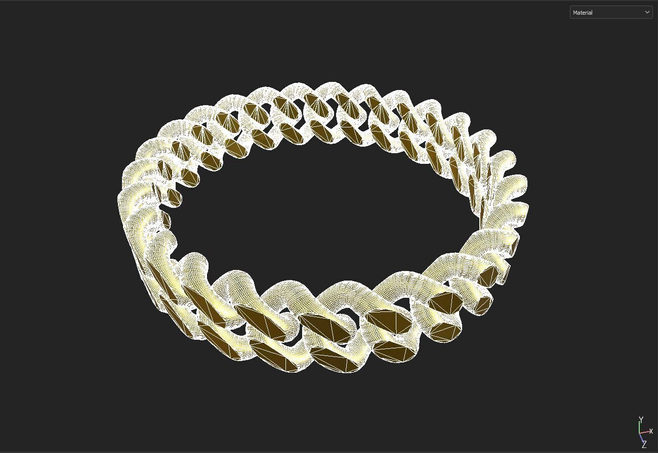 chain bracelet 3D model_5