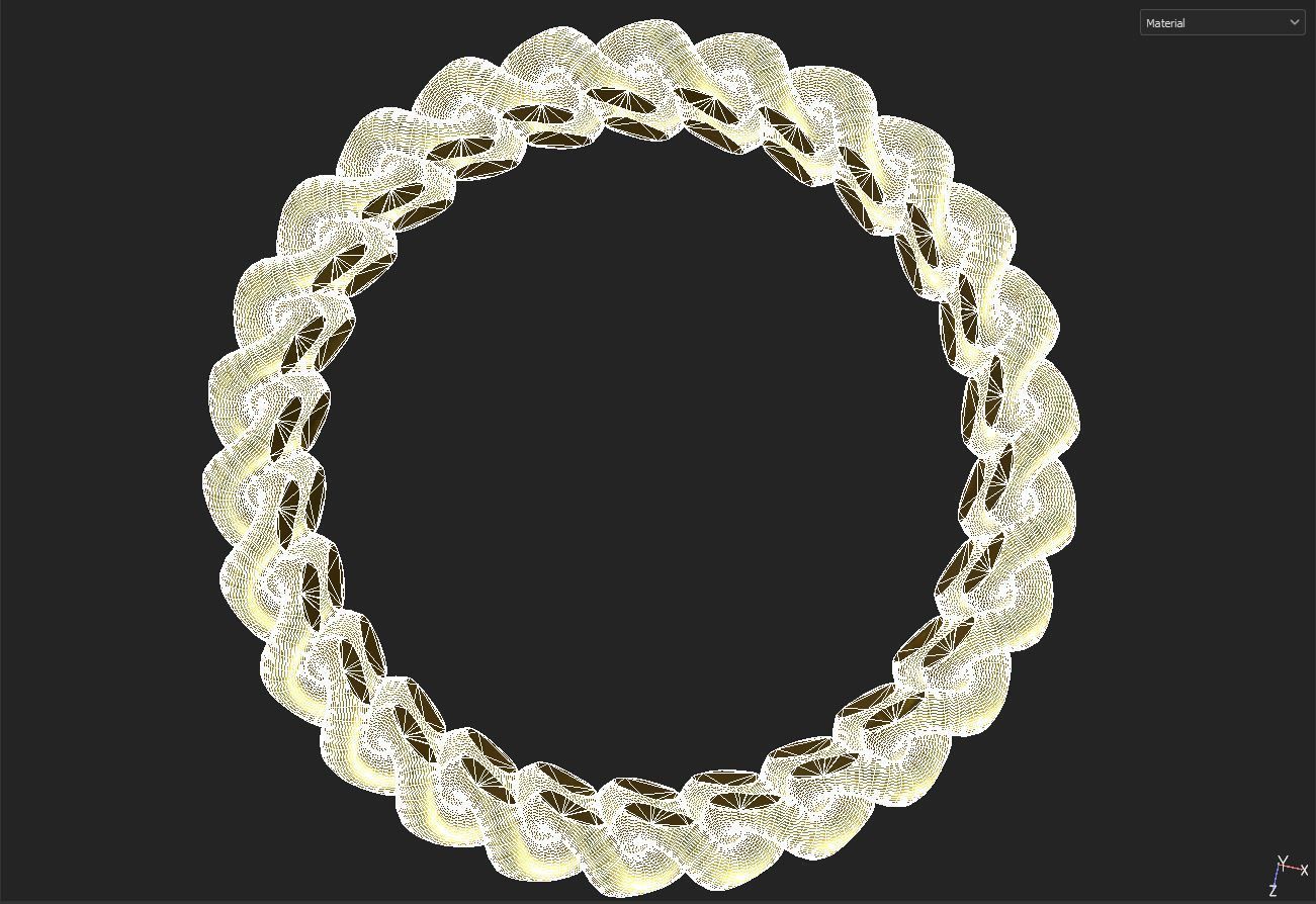 chain bracelet 3D model_7
