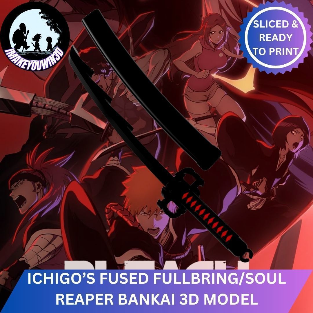 Bleach - Ichigos Fullbring Bankai Tensa Zangetsu 3D print model_2
