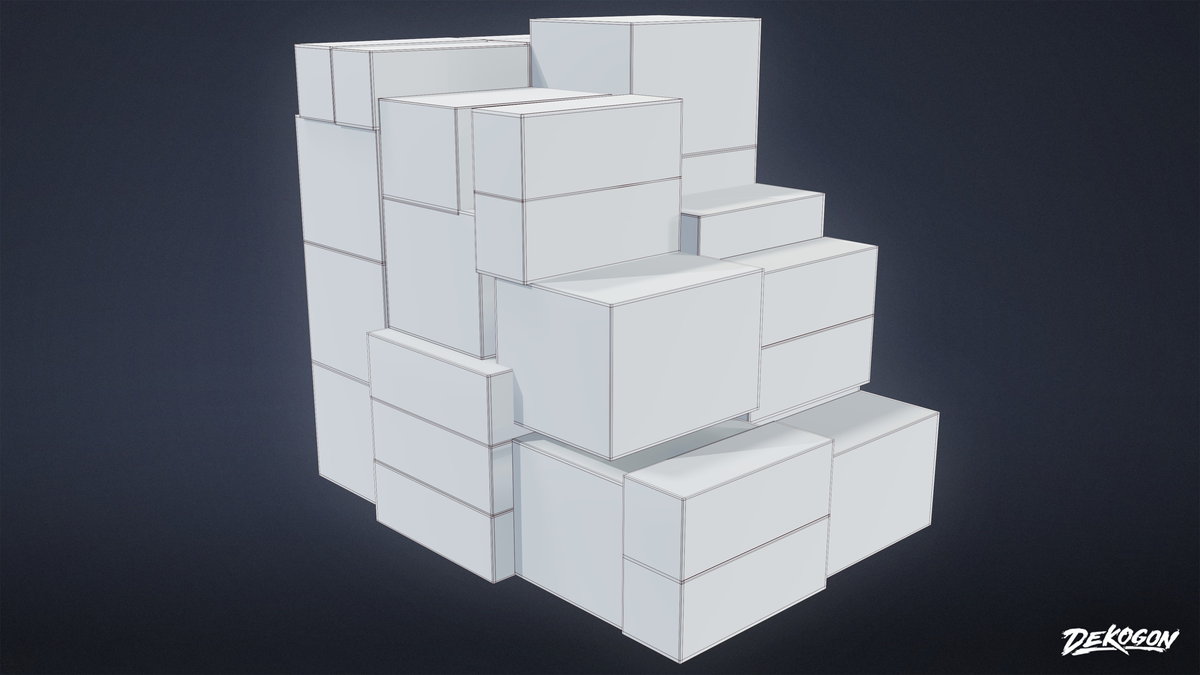 INDUSTRIAL - Palette Stack 01 - LOW POLY AND NANITE Low-poly 3D model_8