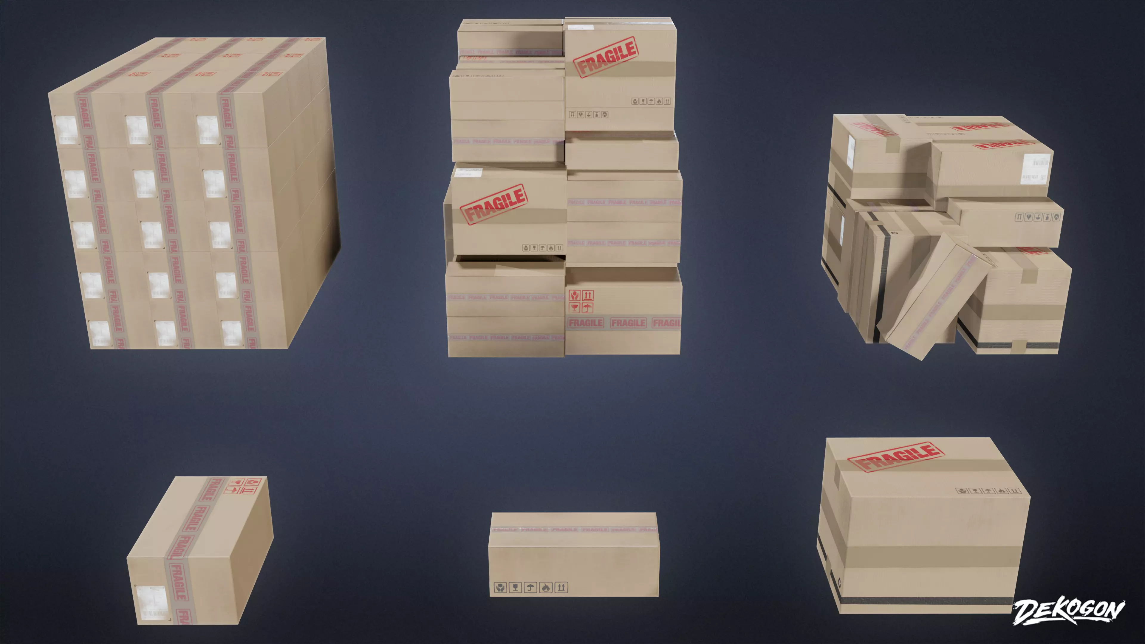 INDUSTRIAL - Palette Stack 01 - LOW POLY AND NANITE Low-poly 3D model_0