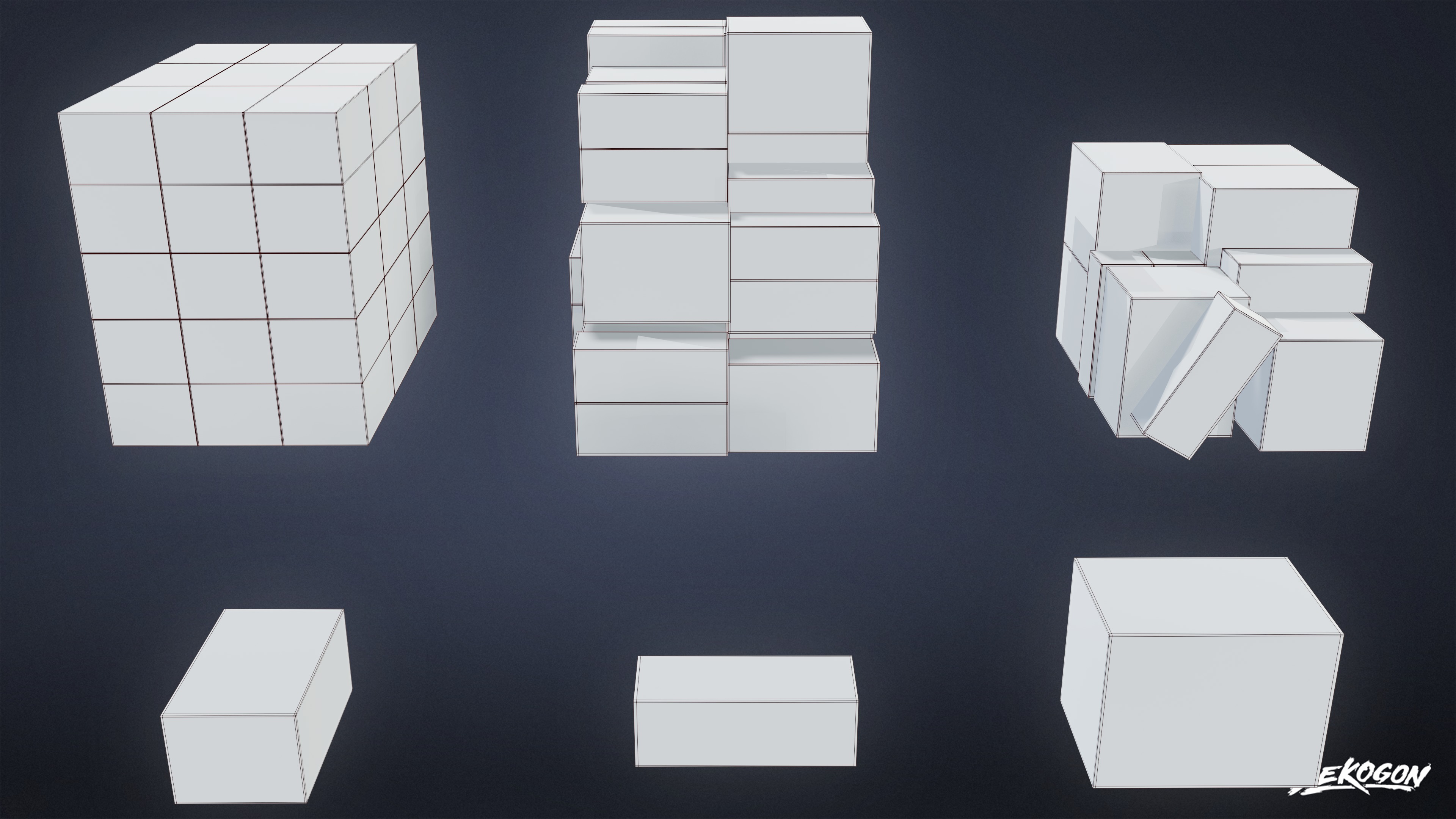 INDUSTRIAL - Palette Stack 01 - LOW POLY AND NANITE Low-poly 3D model_9