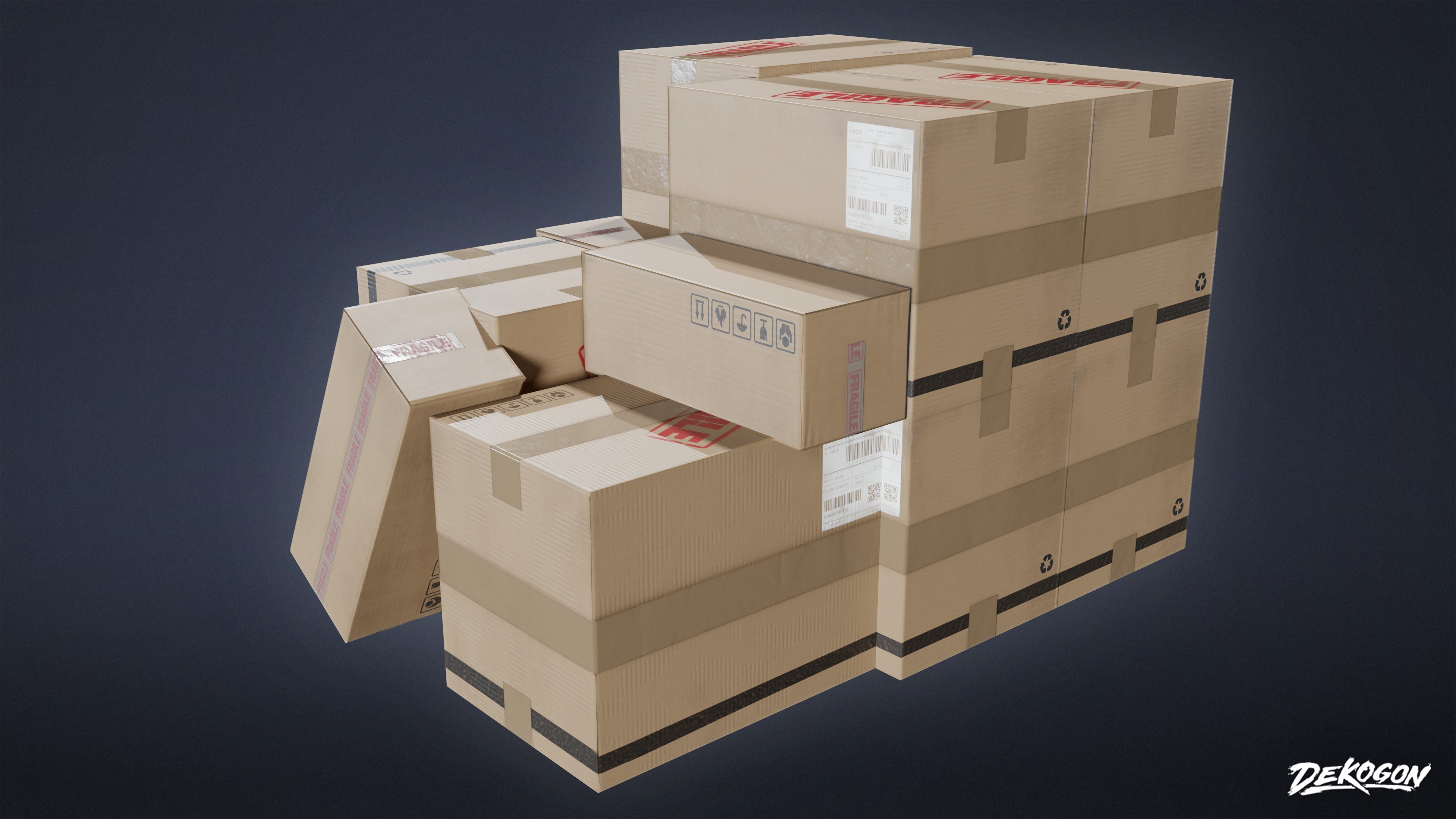 INDUSTRIAL - Palette Stack 01 - LOW POLY AND NANITE Low-poly 3D model_1