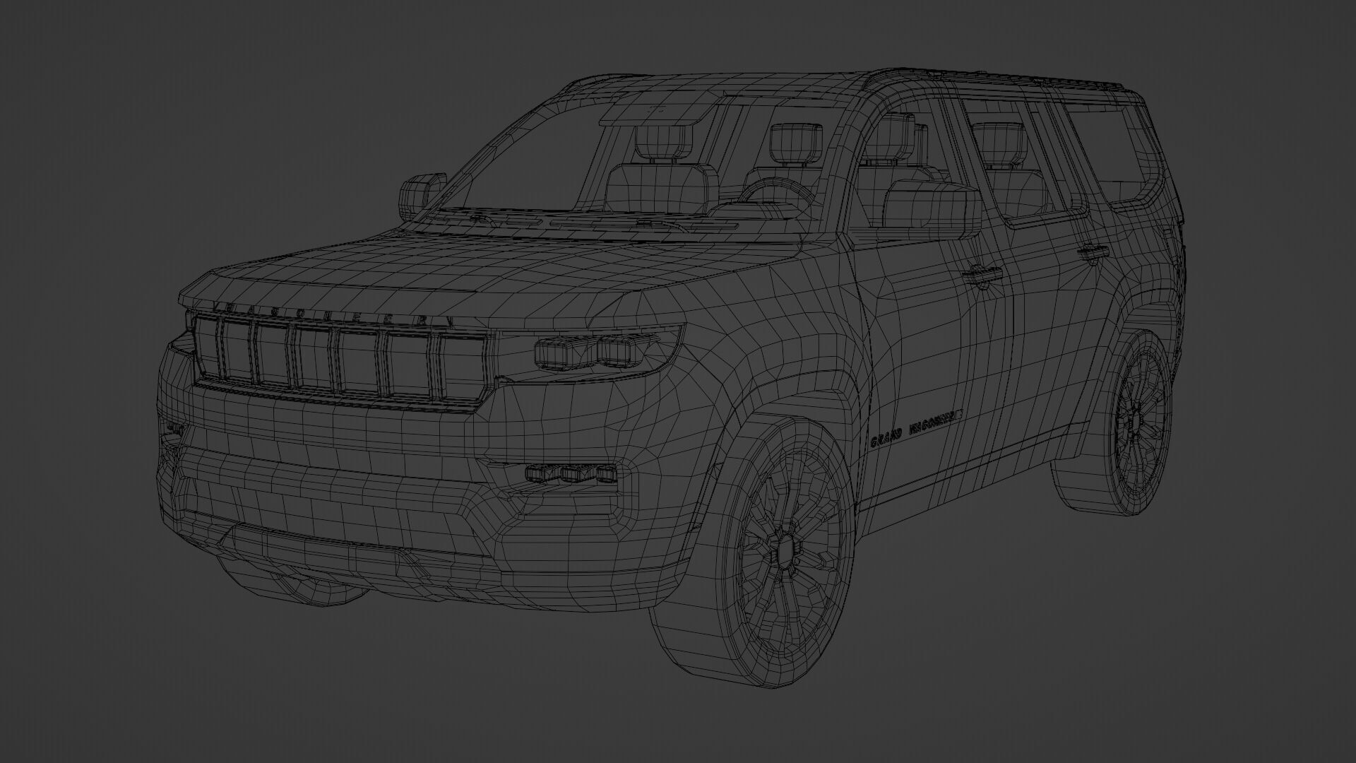 Jeep Grand Wagoneer Low-poly 3D model_33