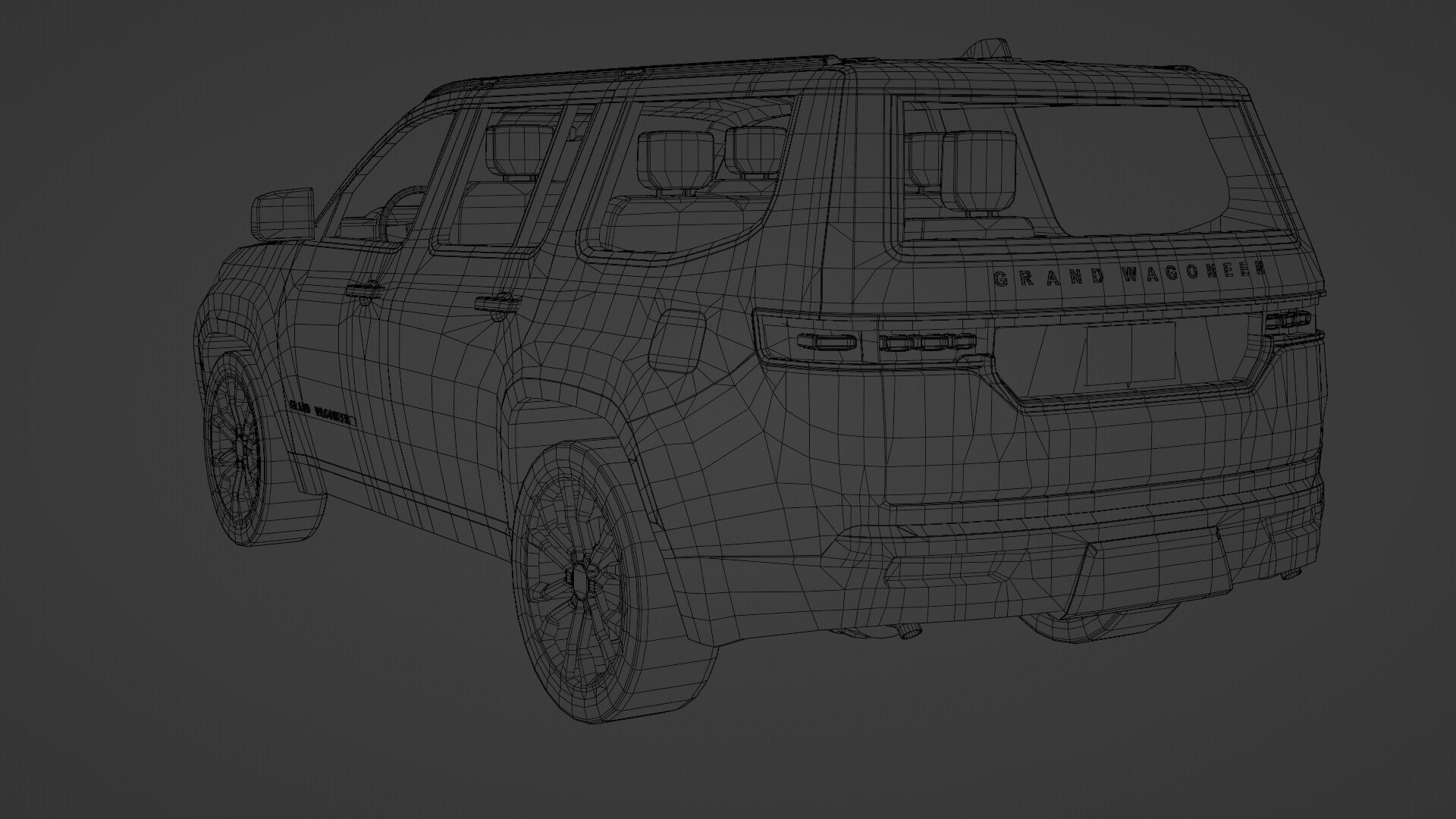 Jeep Grand Wagoneer Low-poly 3D model_35