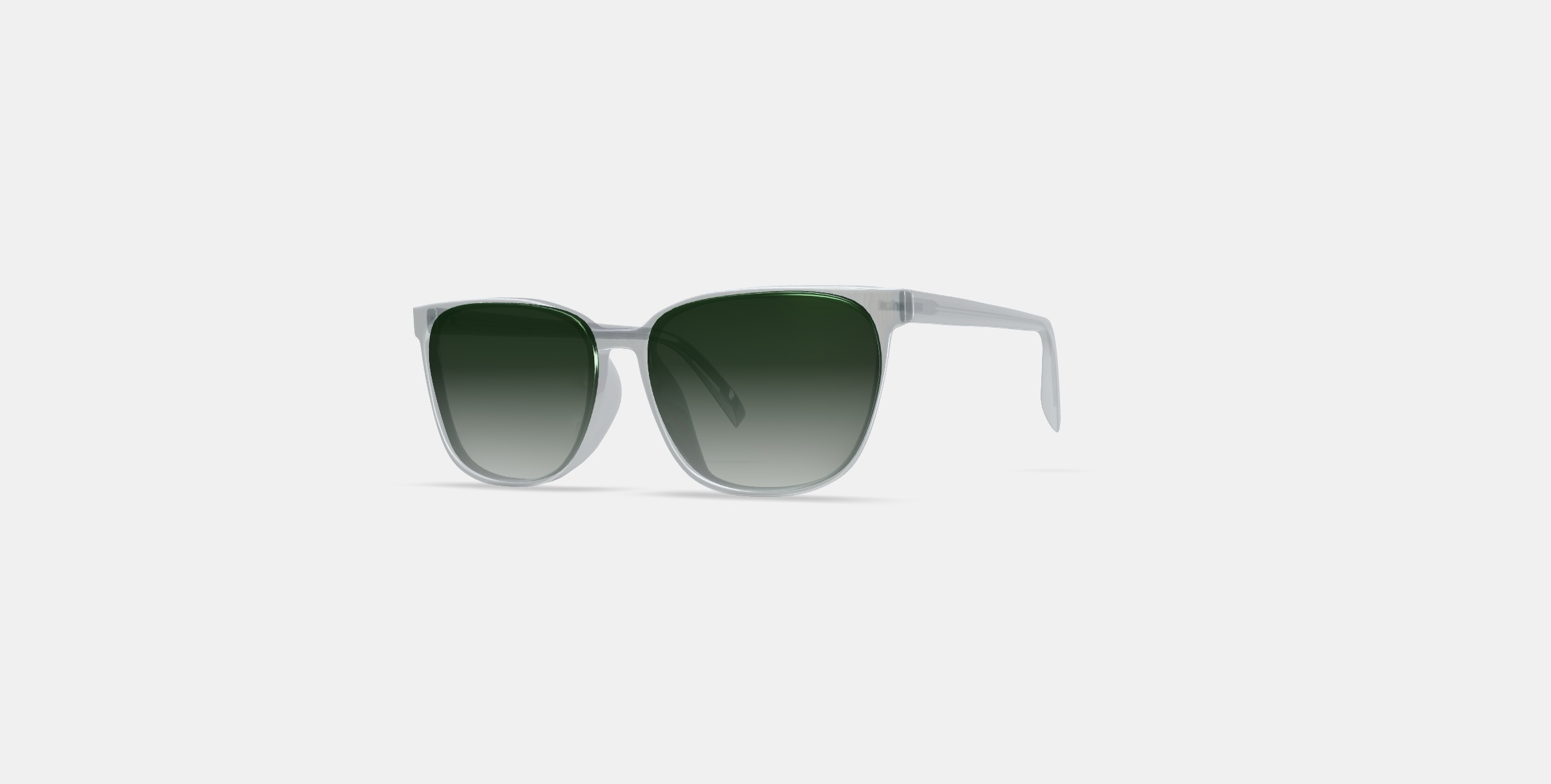 Esme Low Bridge Fit Sunglasses in Crystal 3D model_12