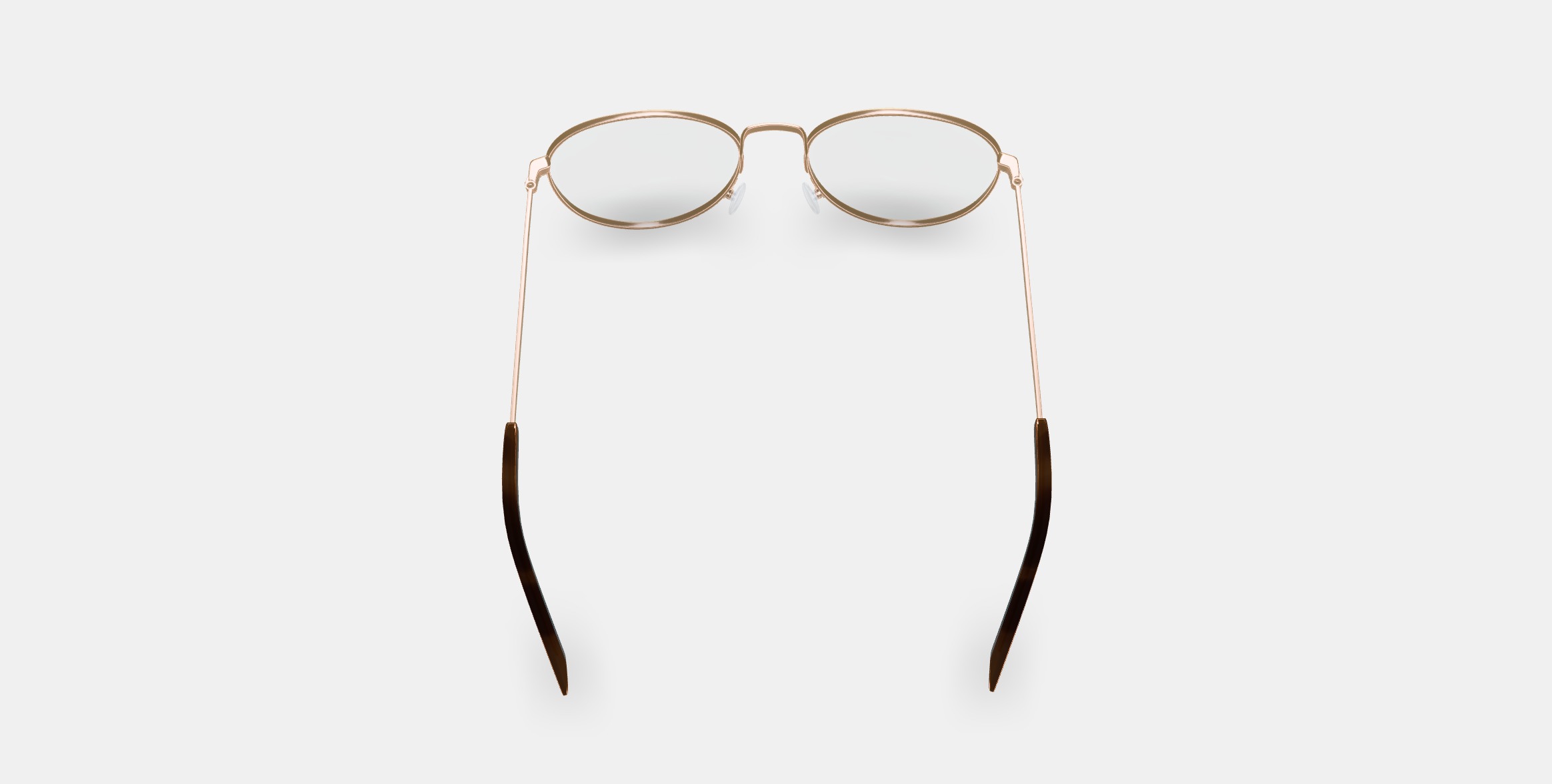 Hawkins Eyeglasses in Polished Gold 3D model_3