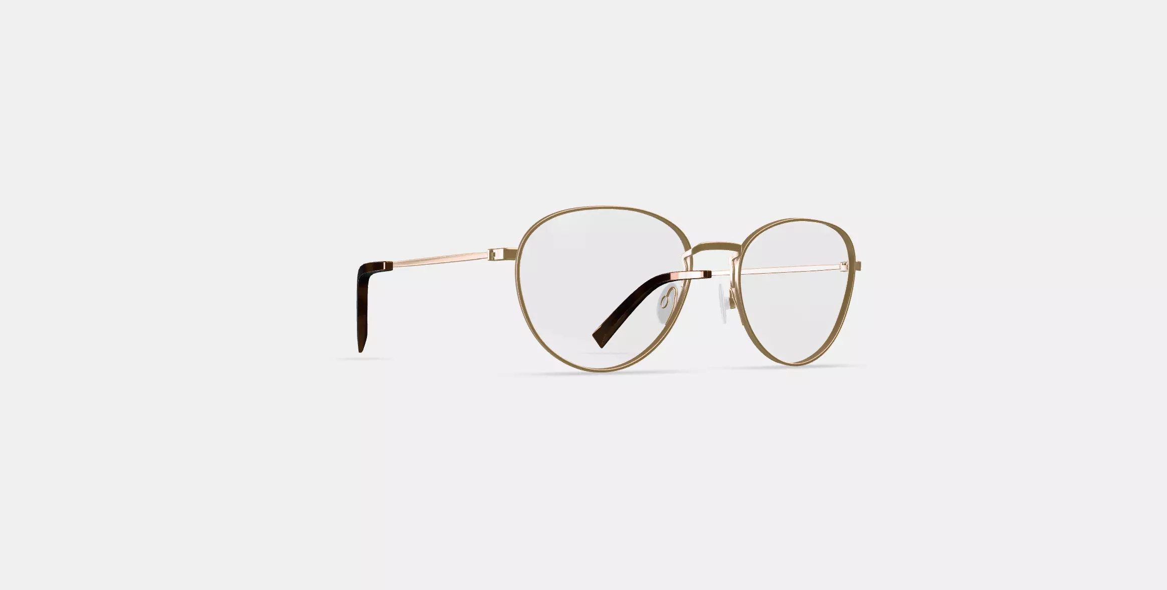 Hawkins Eyeglasses in Polished Gold 3D model_0