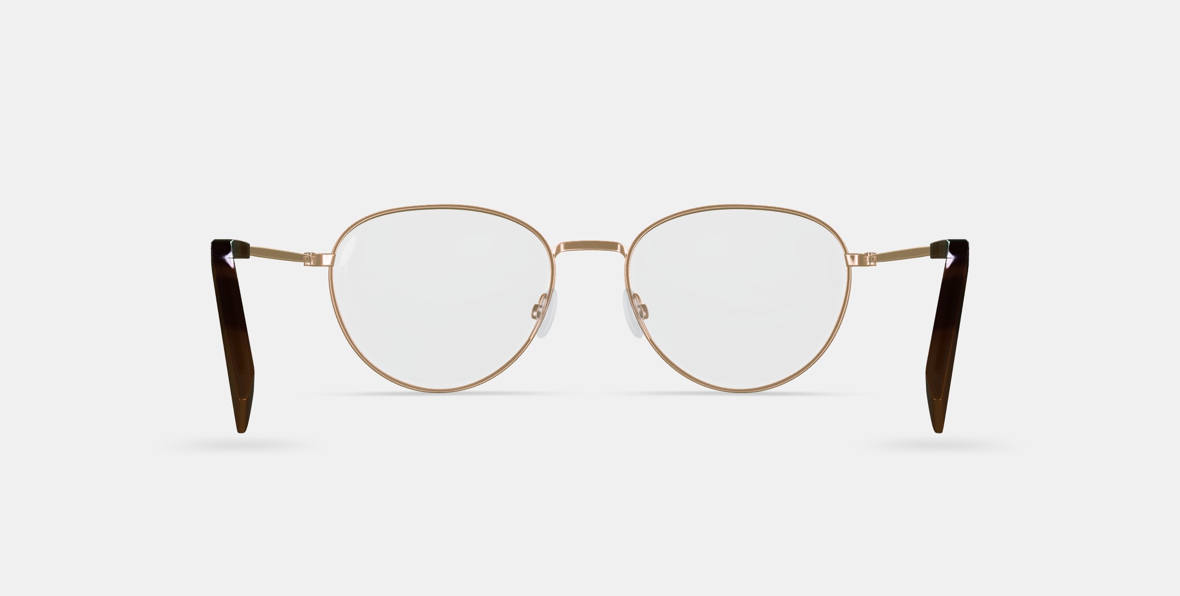 Hawkins Eyeglasses in Polished Gold 3D model_15