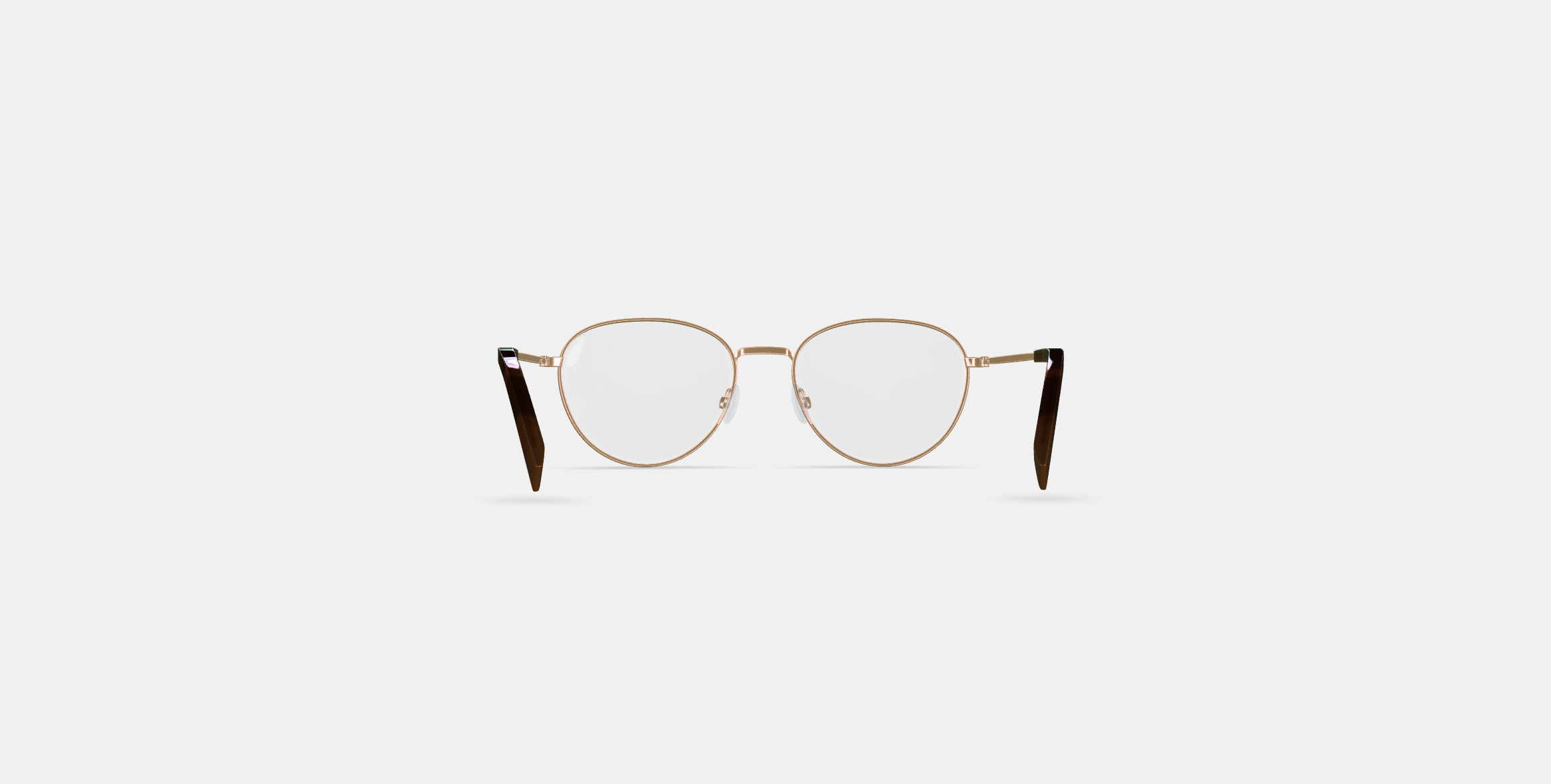 Hawkins Eyeglasses in Polished Gold 3D model_12