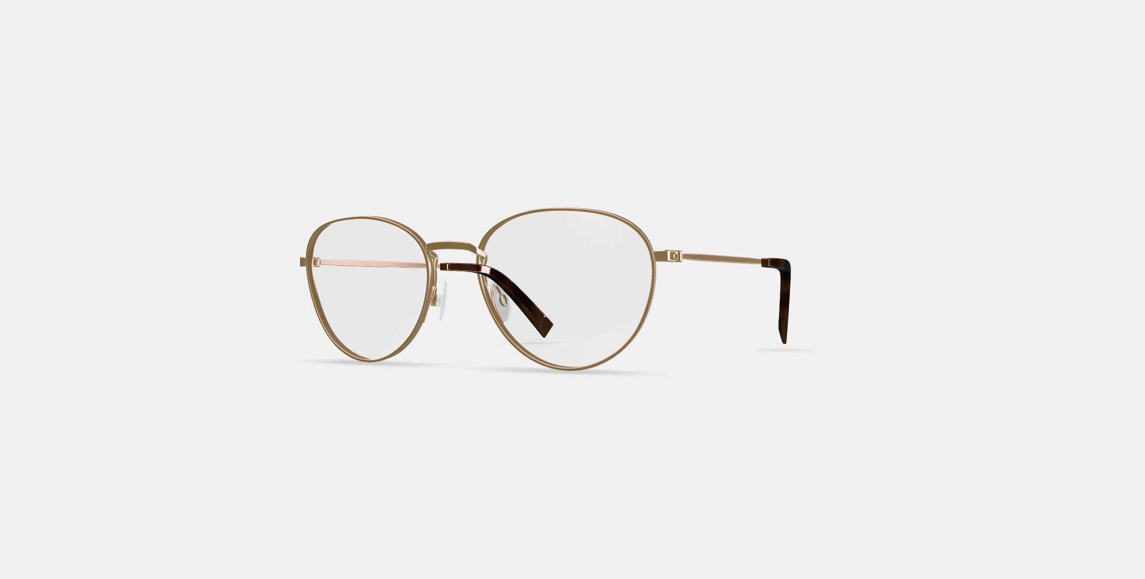 Hawkins Eyeglasses in Polished Gold 3D model_10