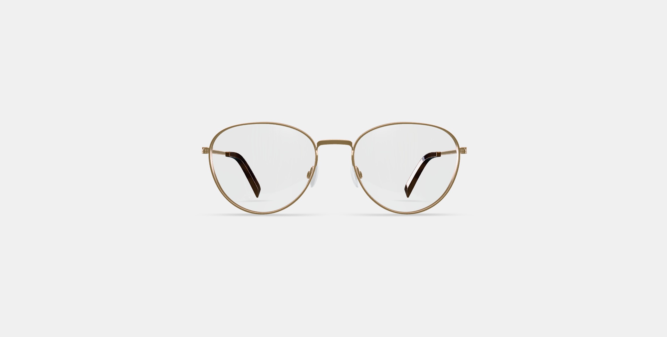Hawkins Eyeglasses in Polished Gold 3D model_9