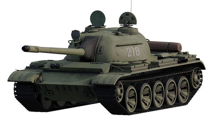 T-55 with interior 3D model