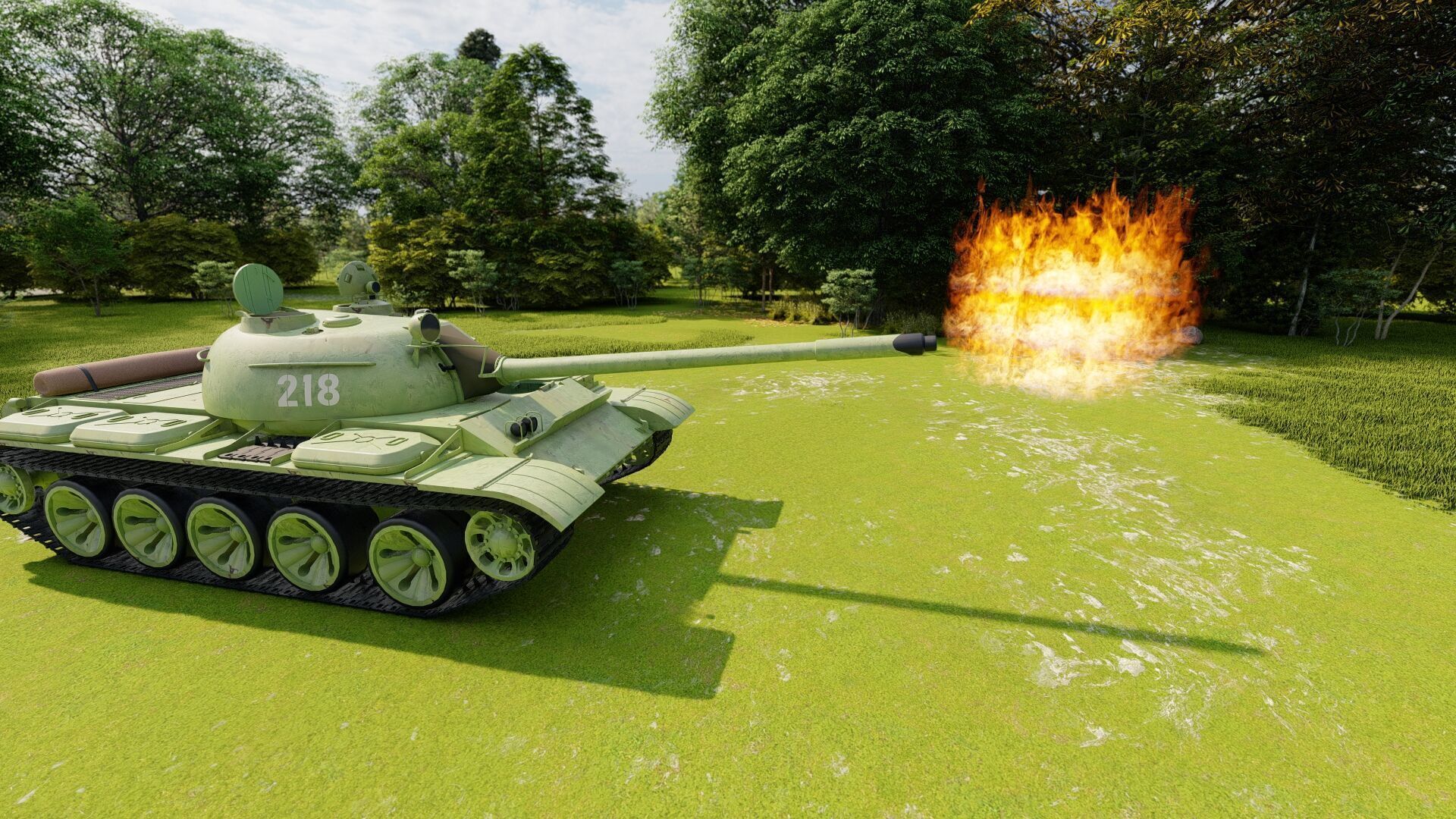 T-55 with interior 3D model_4