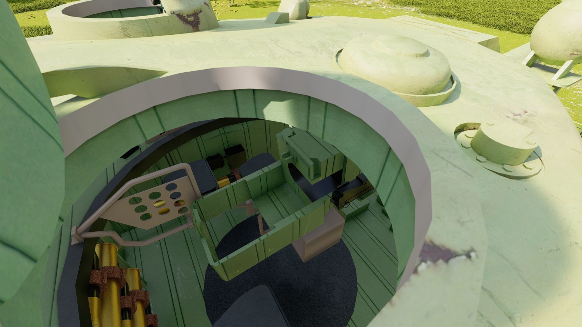 T-55 with interior 3D model_9