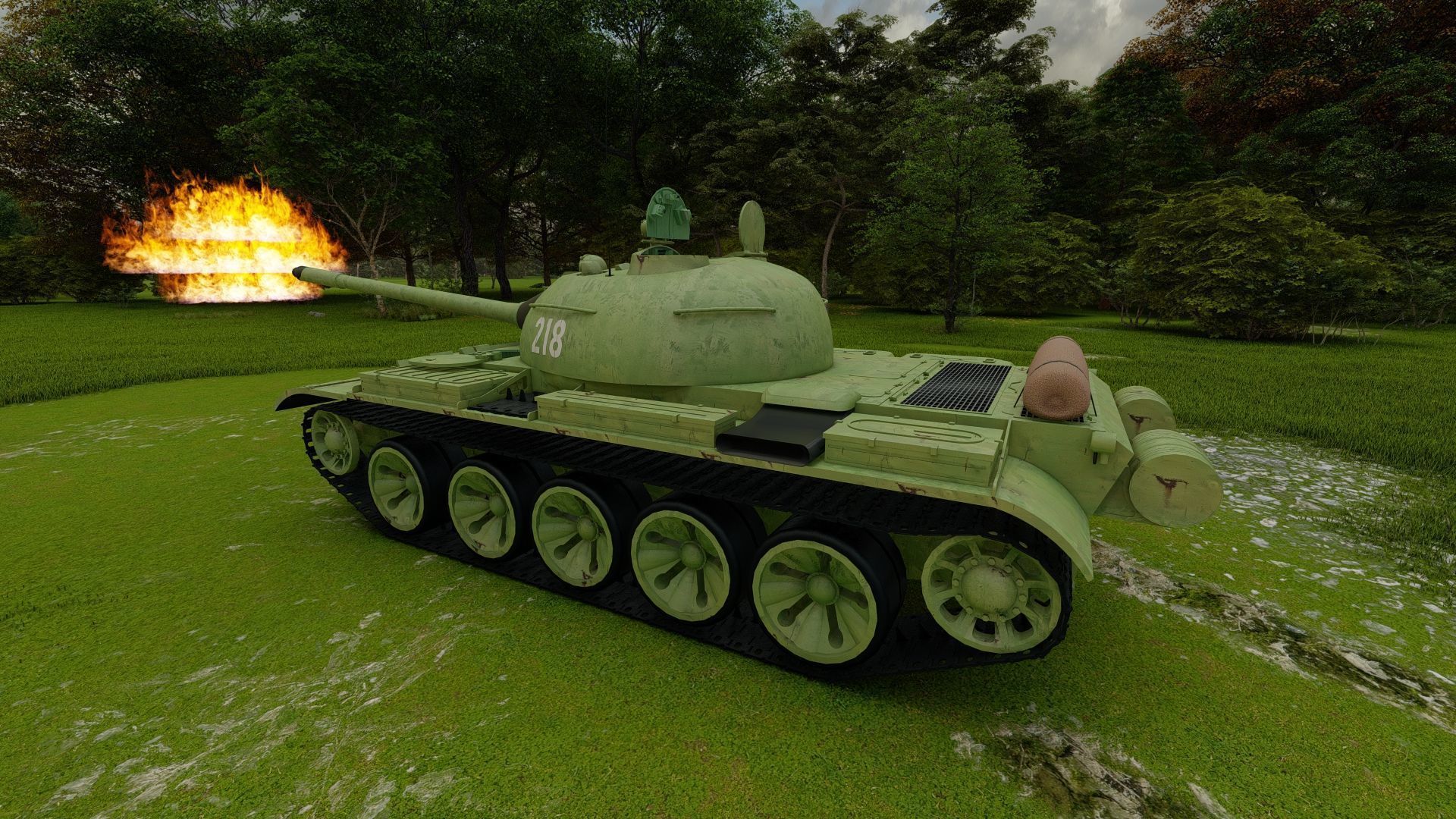 T-55 with interior 3D model_16