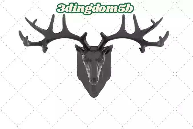 Deer Head Wall Hook 3D print model