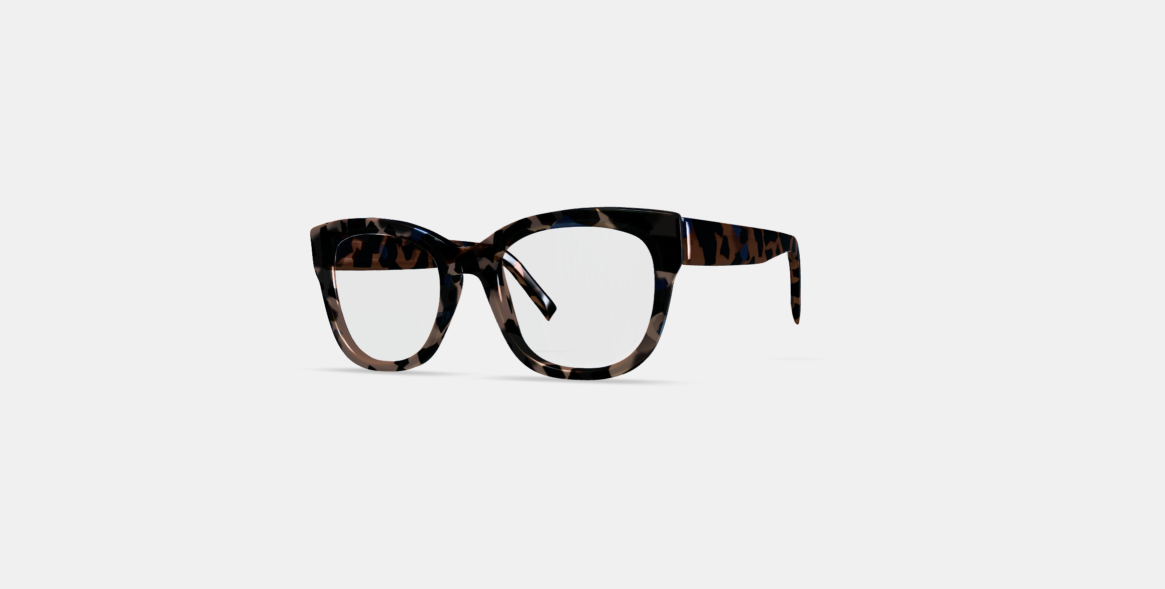 Tatum Eyeglasses in Smoky Pearl Tortoise 3D model_12