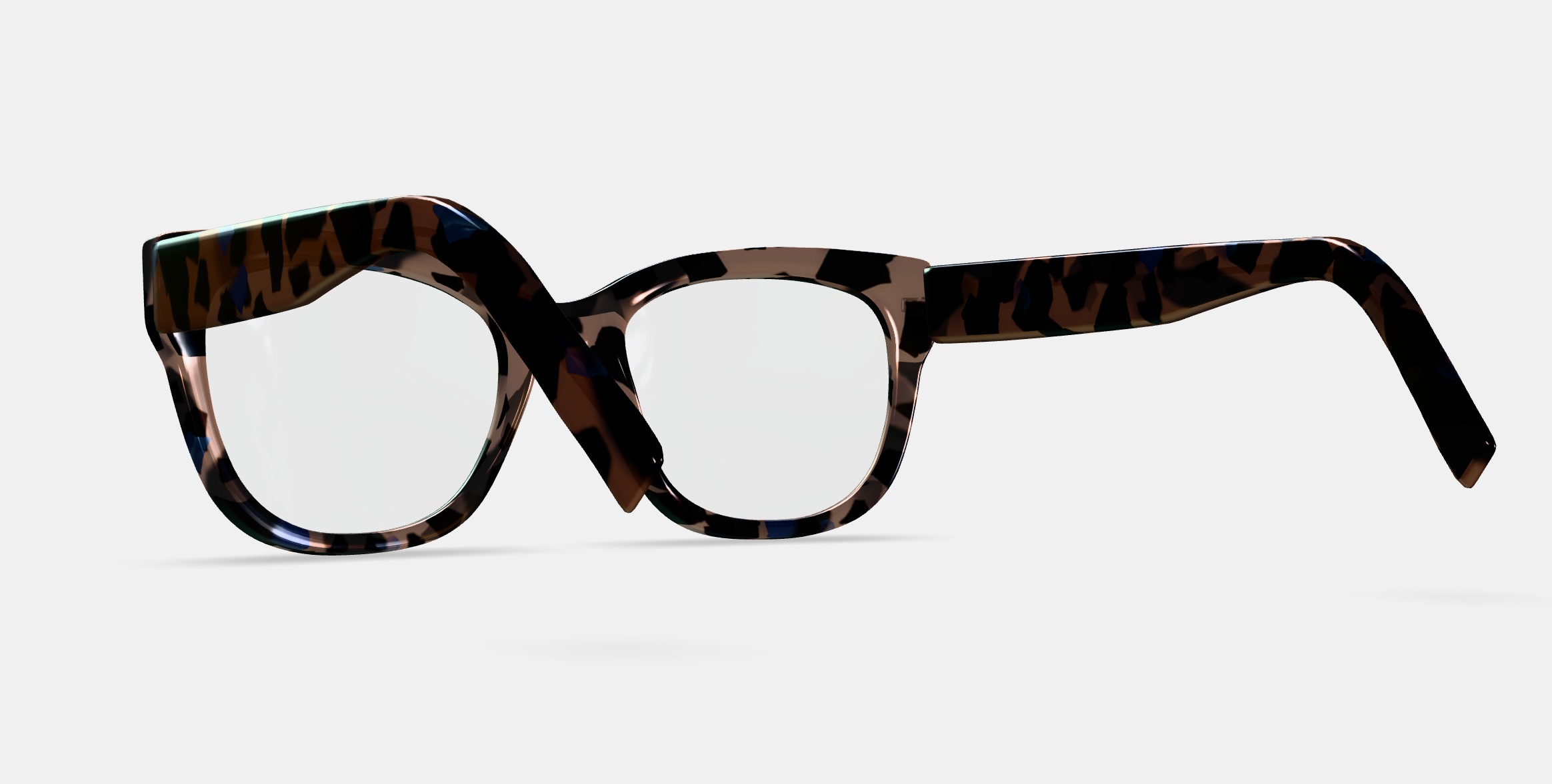 Tatum Eyeglasses in Smoky Pearl Tortoise 3D model_2