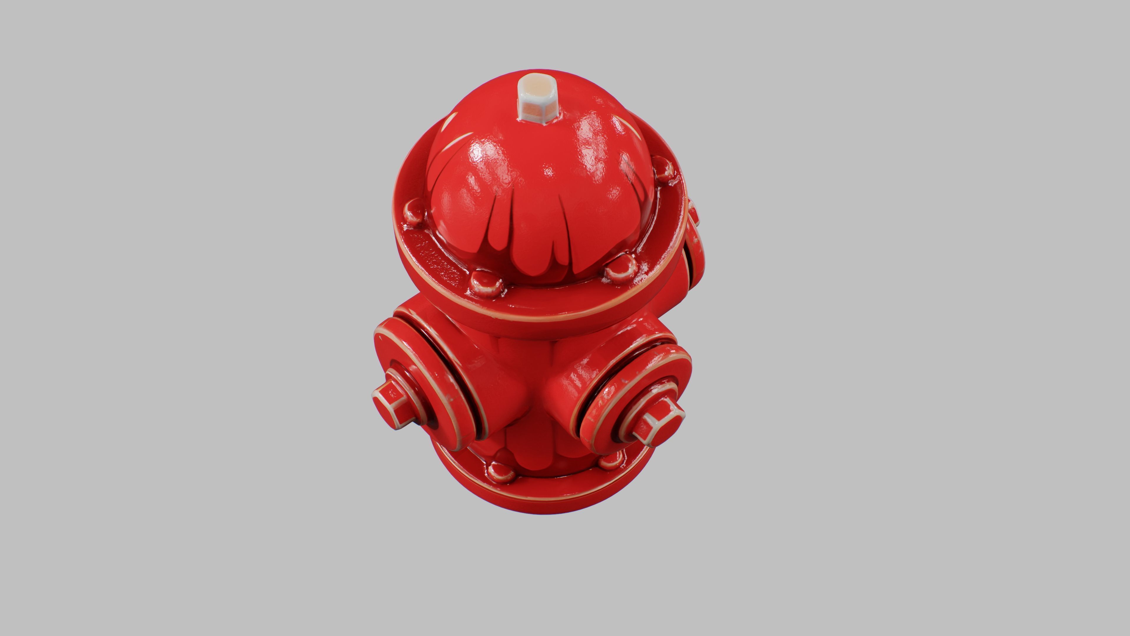 Ceramic Fire Hydrant 3D model_2