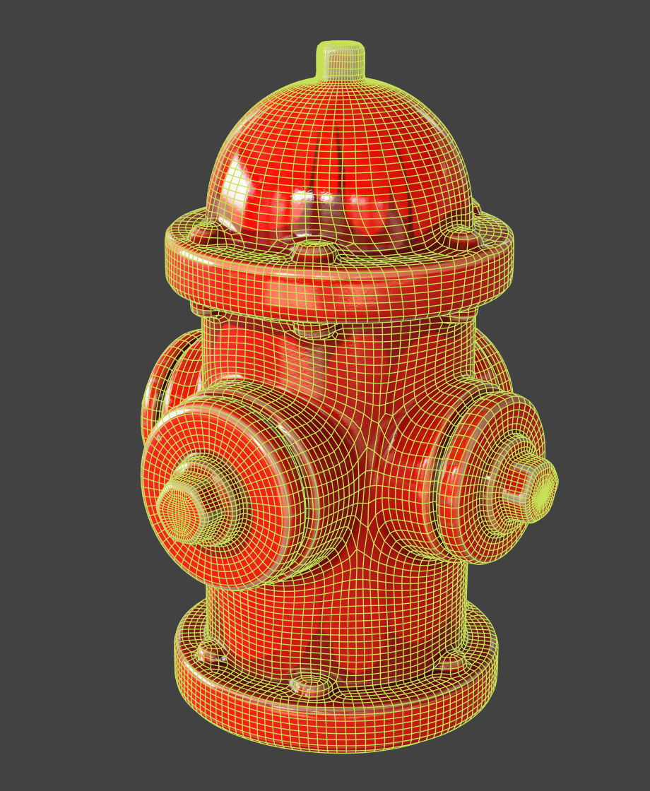 Ceramic Fire Hydrant 3D model_10