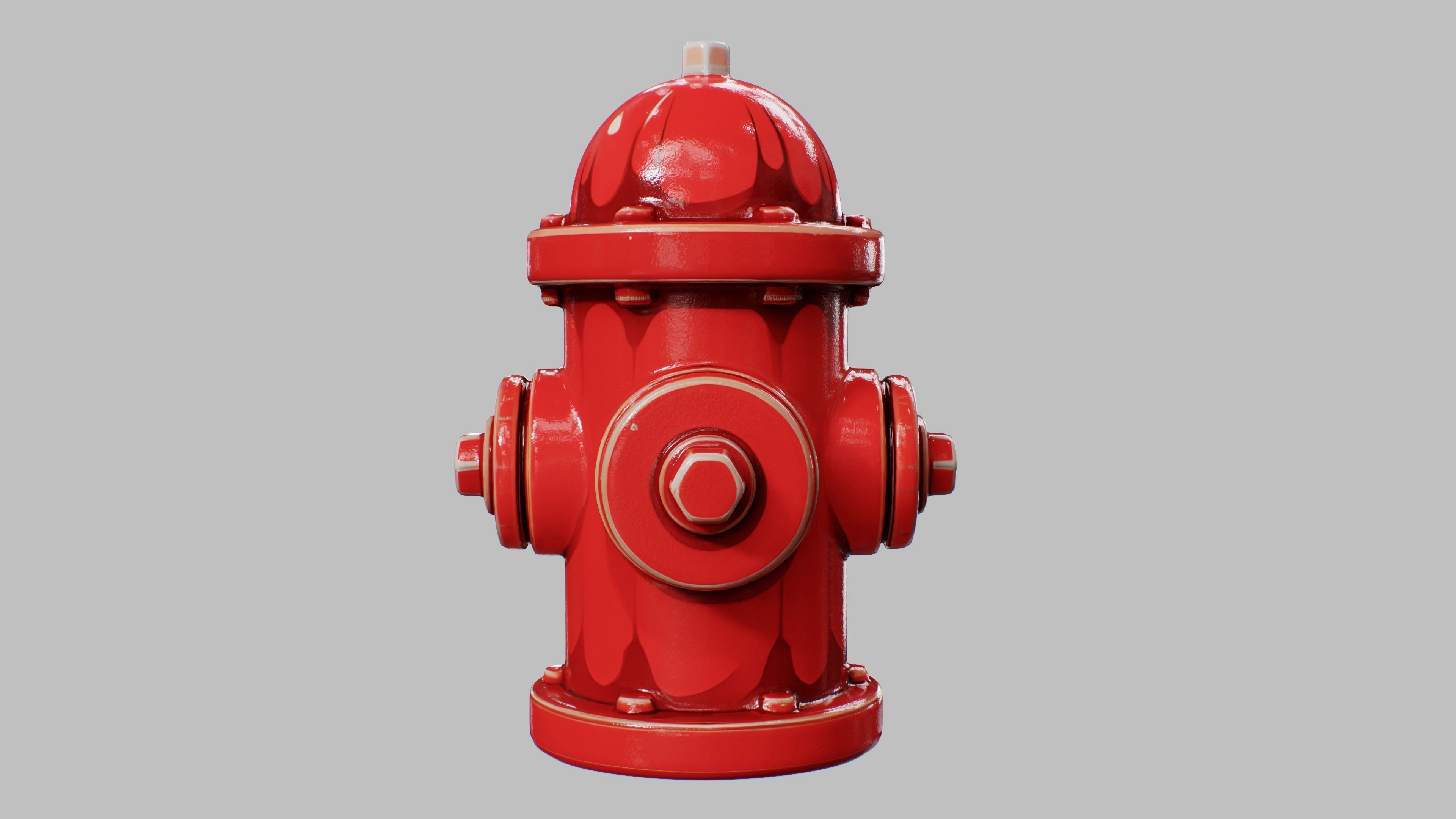 Ceramic Fire Hydrant 3D model_1
