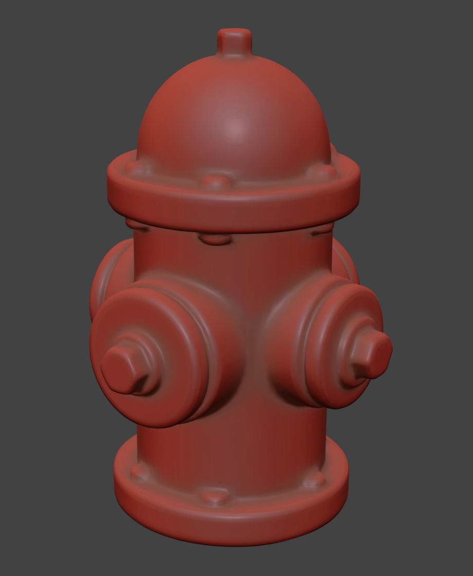 Ceramic Fire Hydrant 3D model_11