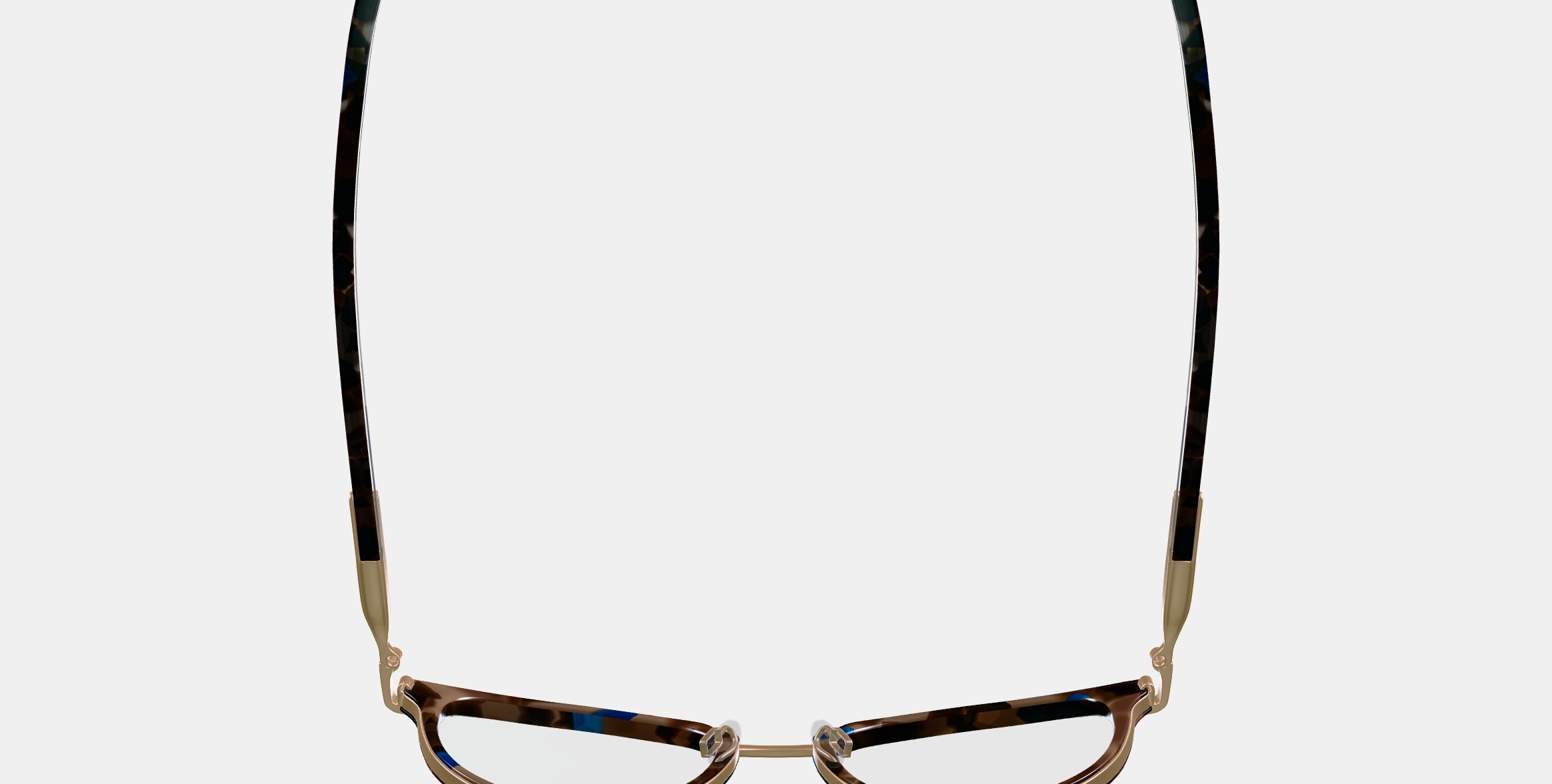 Toula Eyeglasses in Tanzanite Tortoise with Polished Gold 3D model_8